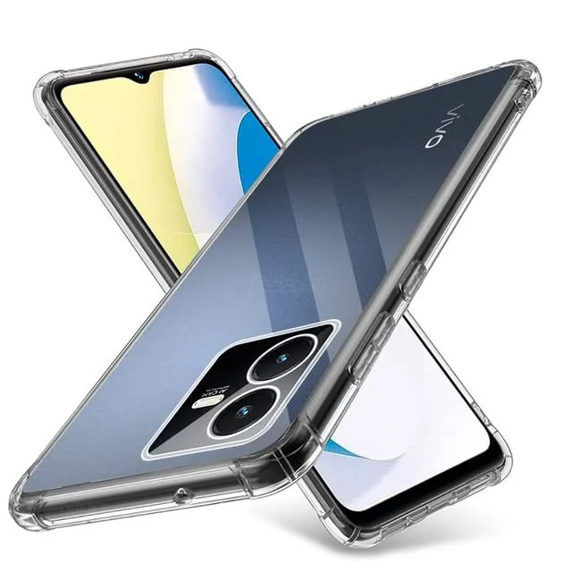 DL3 Mobilak Case Compatible with vivo Y35 4G / vivo Y22s / Y22, Cover Silicone TPU Gorilla Anti-shock Protector Camera Shockproof Corners - Clear
