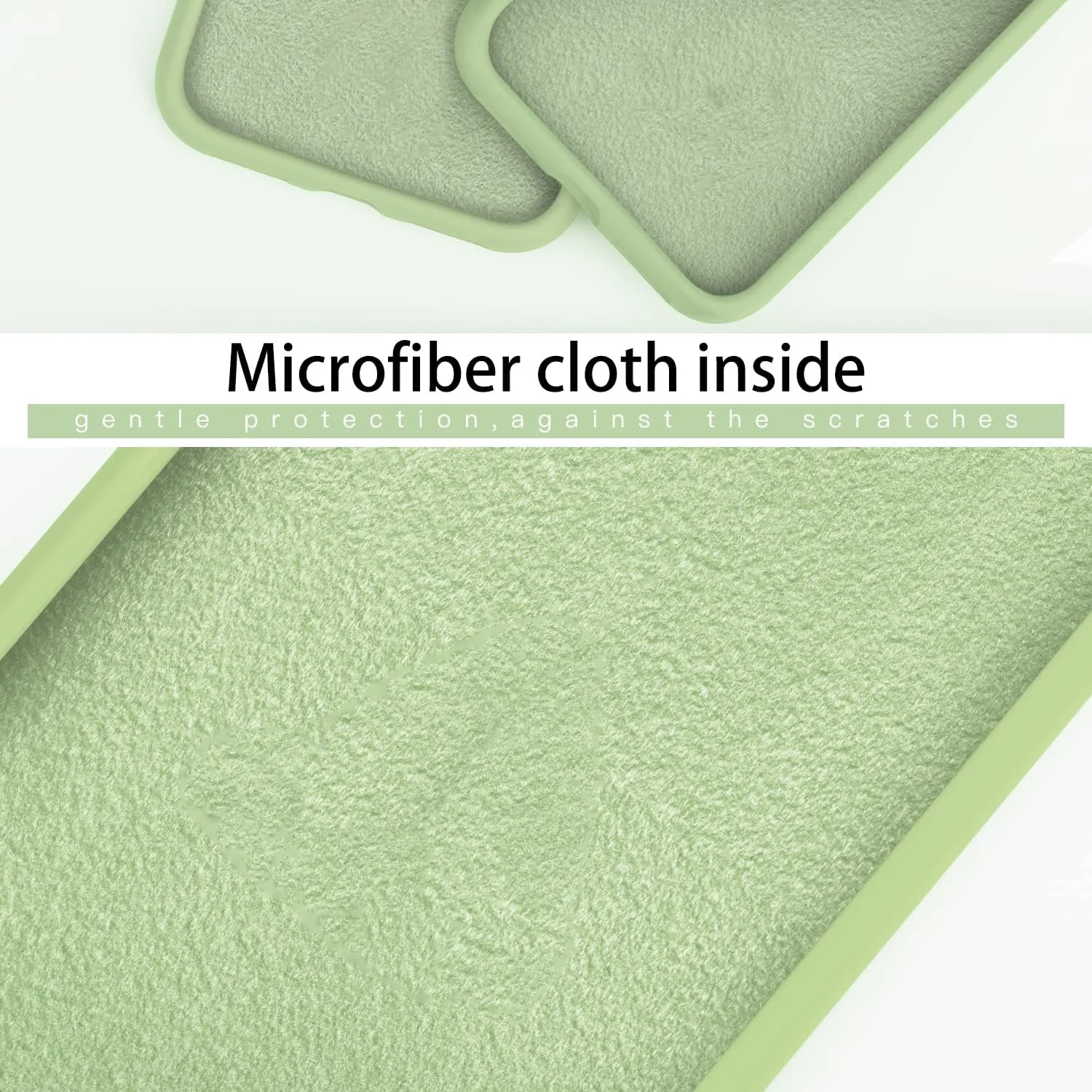 DL3 Mobilak Liquid Silicone Protective Case for iPhone 11 (6.1 Inch) with Camera Protection and Microfiber Lining - Grass Green