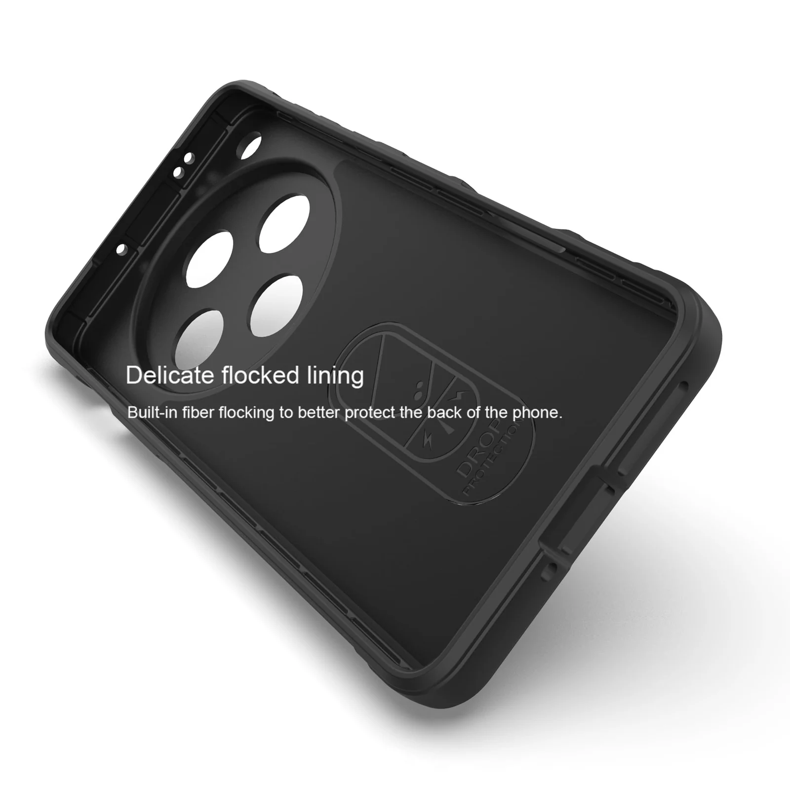 DL3 Mobilak Flexible Silicone and TPU Protective Case with Camera Protection for OPPO Find X8 Pro - Black