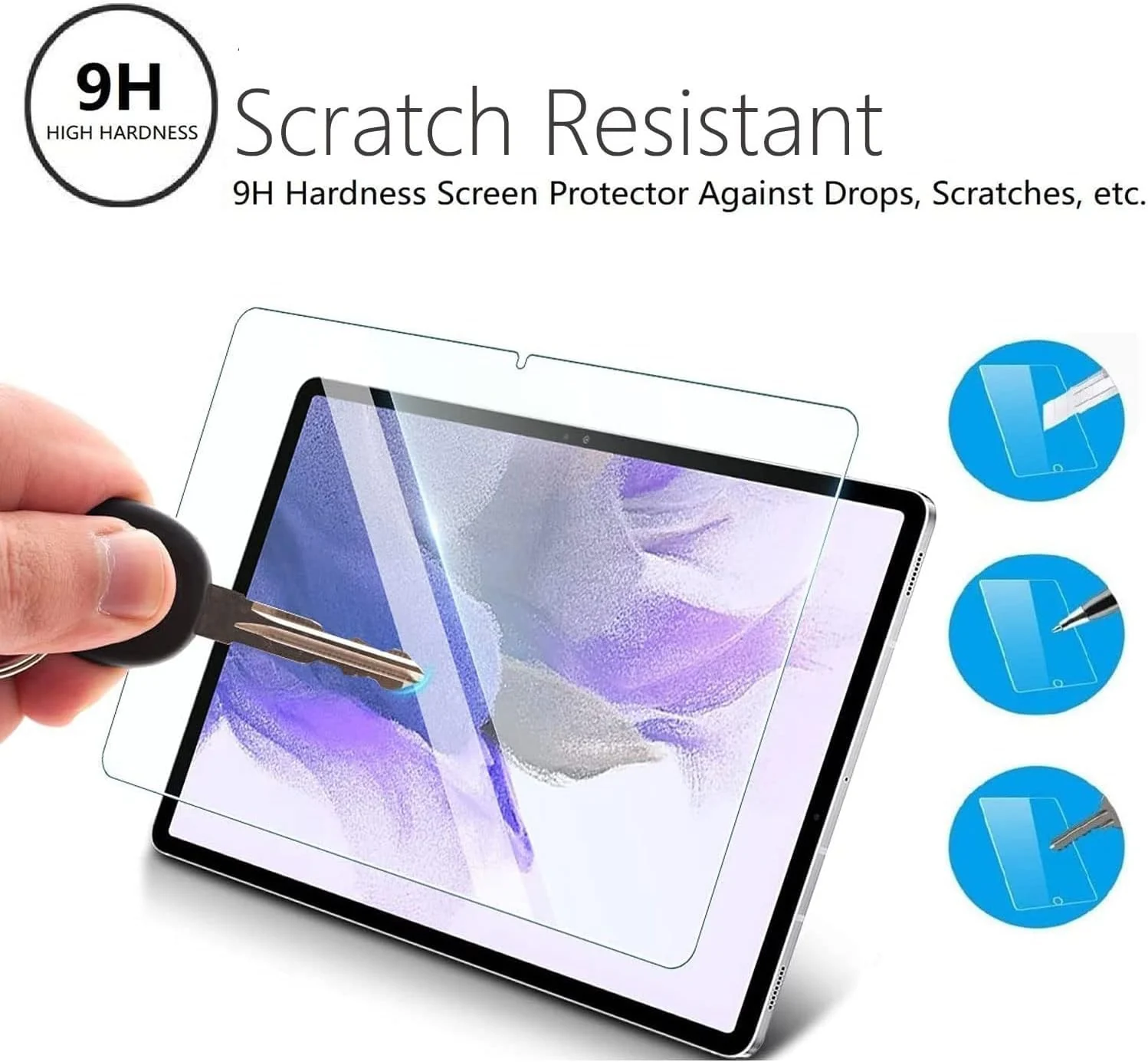 DL3 Mobilak Screen Protector For Samsung Galaxy Tab S9 FE 5G 10.9 Inch/Galaxy Tab S9 11 Inch 2023 Tablet Tempered Glass Film [HD Crystal ] [Easy Installation] [Scratch Resistant] [9H Hardness] - Clear