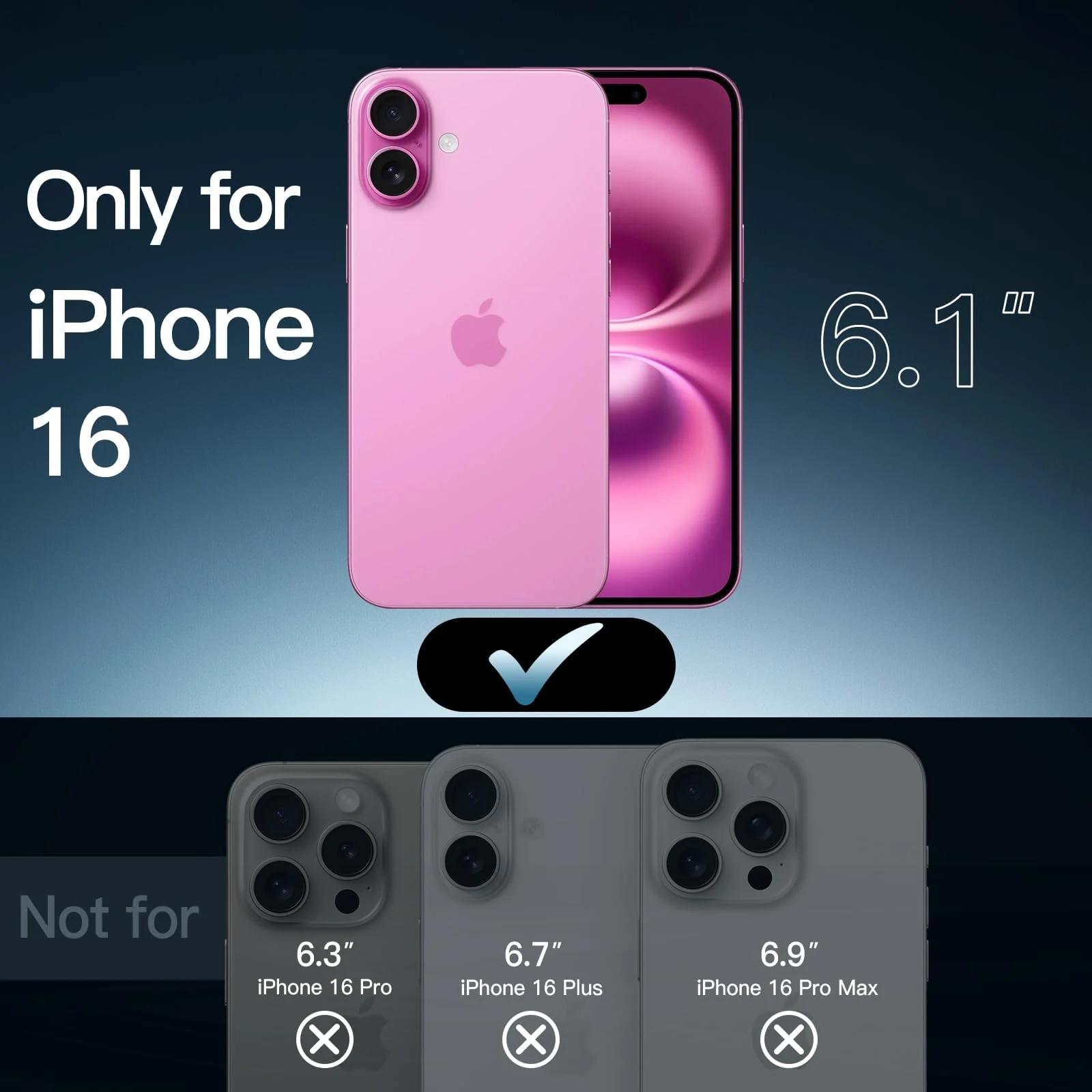DL3 Mobilak Clear TPU Case for iPhone 16, Camera protection, Shock-absorbing protection, Non-slip grip - Clear