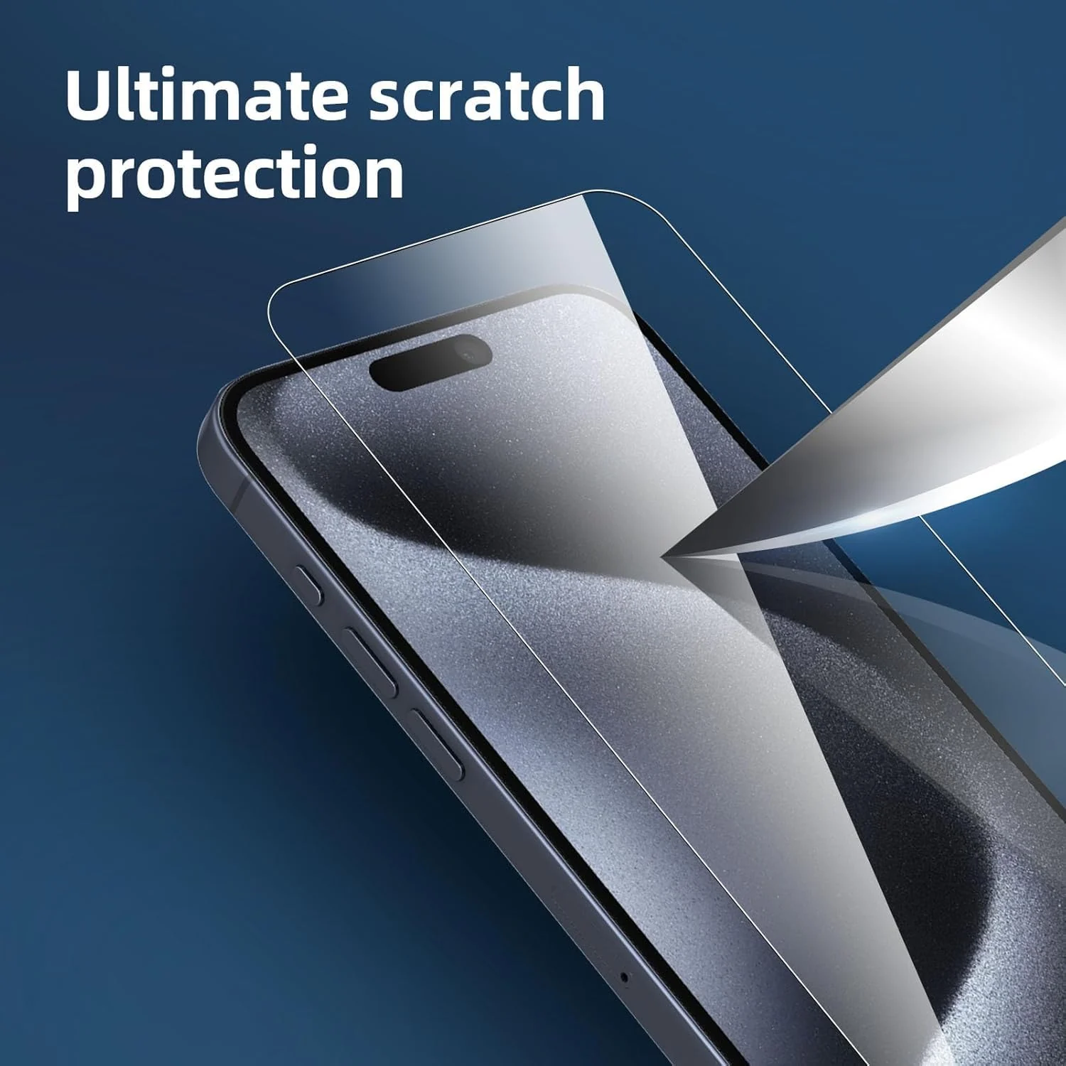 DL3 Mobilak for iPhone 15 Pro Max Tempered Glass Screen Protector, 9H Hardness Anti-Scratch Tempered Glass flim, Case Friendly, Anti-Scratch - Clear