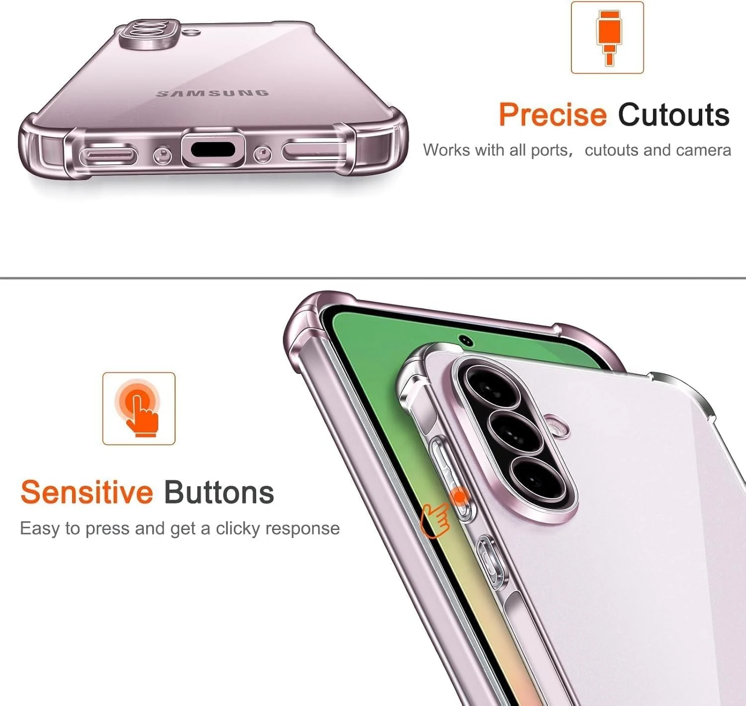 DL3 Mobilak Clear TPU Case for Samsung Galaxy A56, Camera protection, Shock-absorbing protection, Scratch-resistant surface - Clear