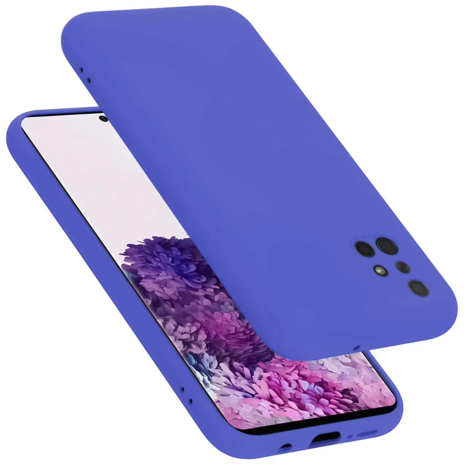 DL3 Mobilak Samsung Galaxy A71 Case, Soft Flexible Silicone Gel Rubber Bumper Cover, Full Body Shockproof Protective Phone Case - Light Blue