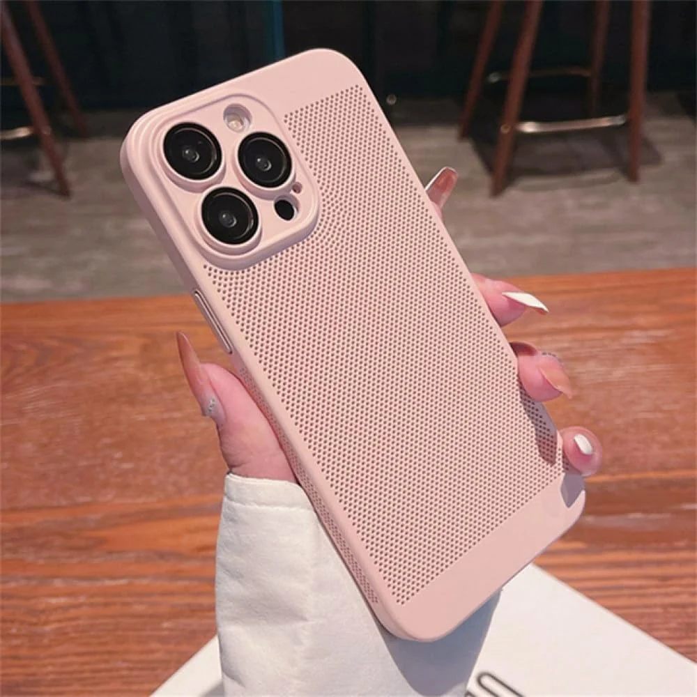 DL3 Mobilak Heat-Dissipation Hard PC Case with Built-In Camera Lens Protector for iPhone 16 Pro Max 6.9-Inch - Pink