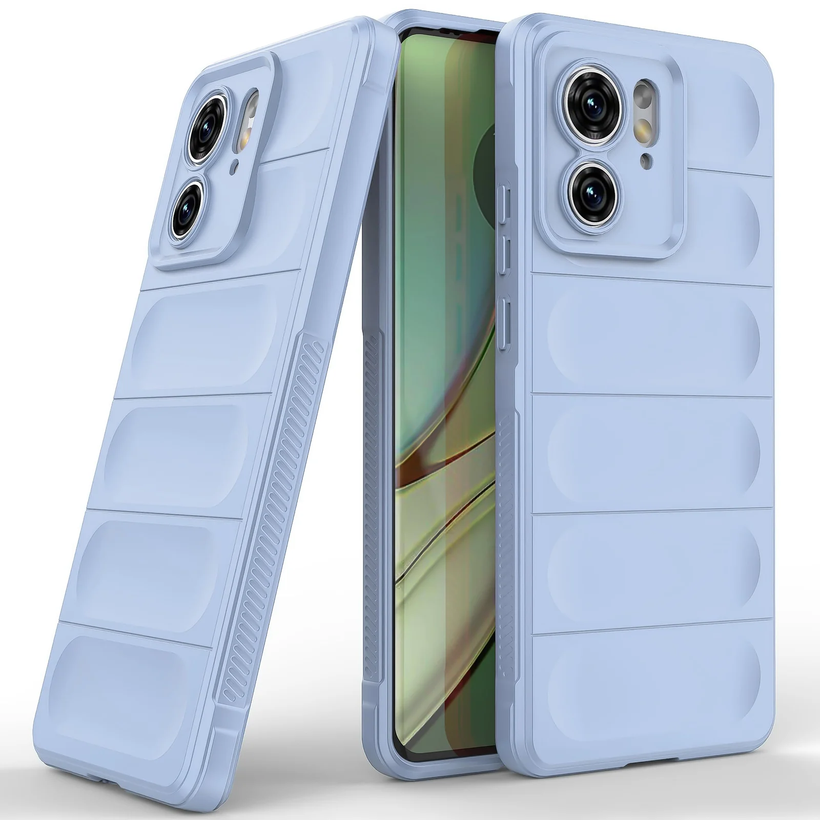 DL3 Mobilak Rugged Protective Case for Motorola Edge 40 5G, Camera protection, Shock-absorbing protection, Non-slip grip - Baby Blue