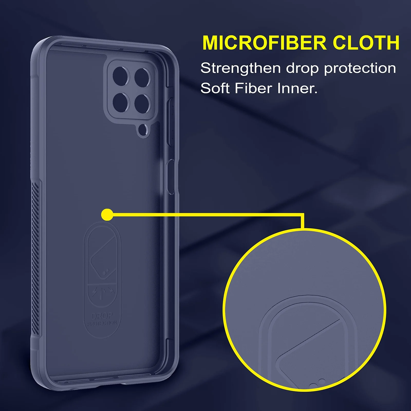 DL3 Mobilak Flexible Silicone and TPU Protective Case with Camera Protection for Samsung Galaxy M33 5G - Blue