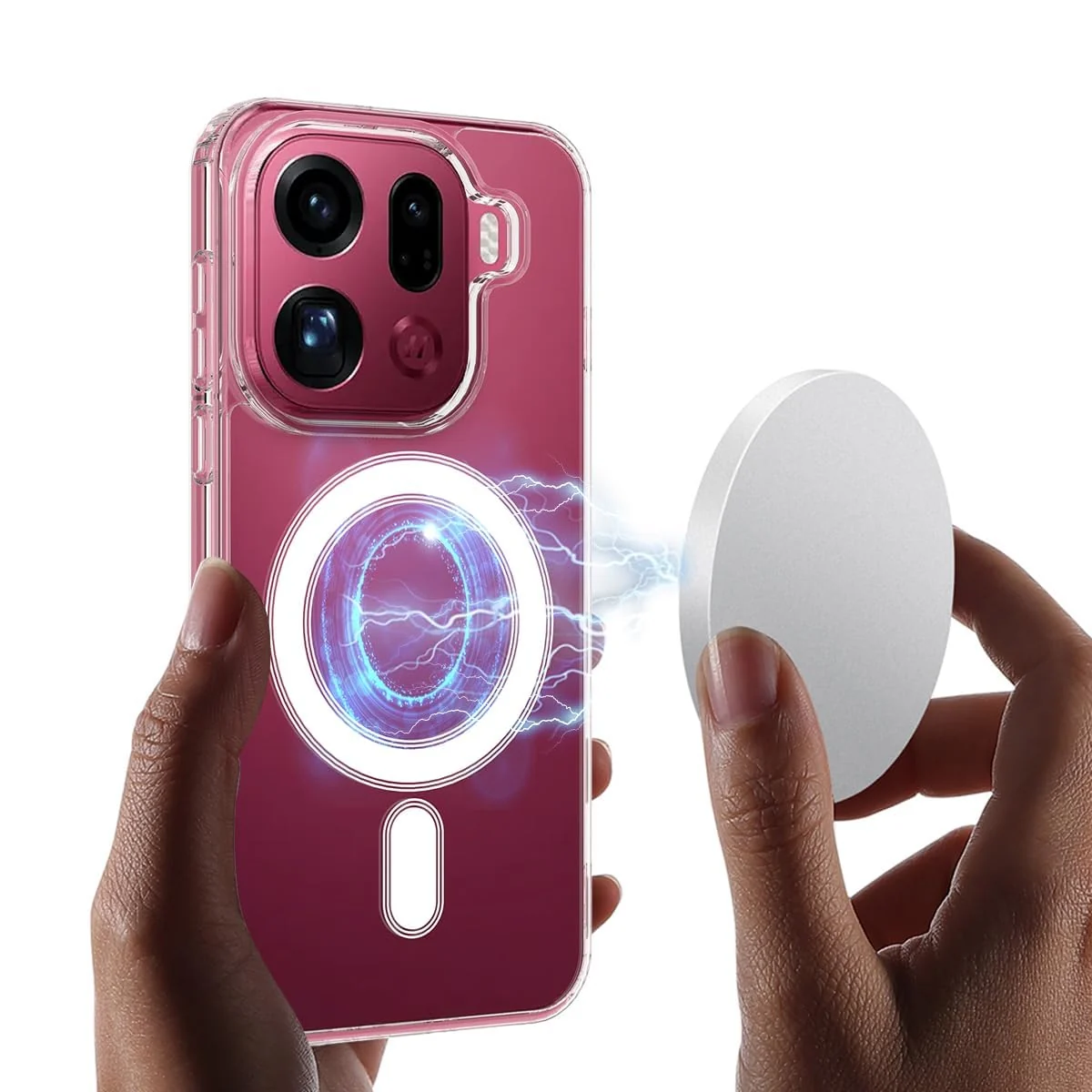 MOBIGON Slim Magnetic MagSafe-Compatible Phone Case for OPPO Find X9 Pro, Clear