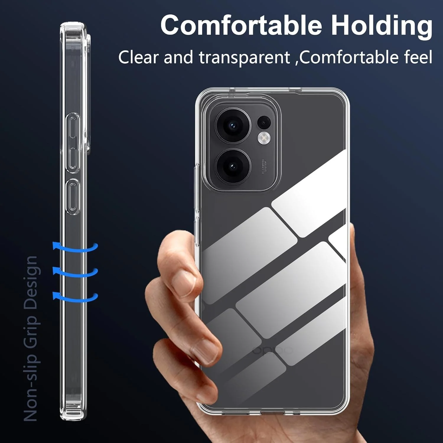 DL3 Mobilak Case Compatible with OPPO Reno 13F 4G/5G Case Crystal Soft TPU Gel Case Flexible Silicone Anti-Scratch TPU Cover - Clear