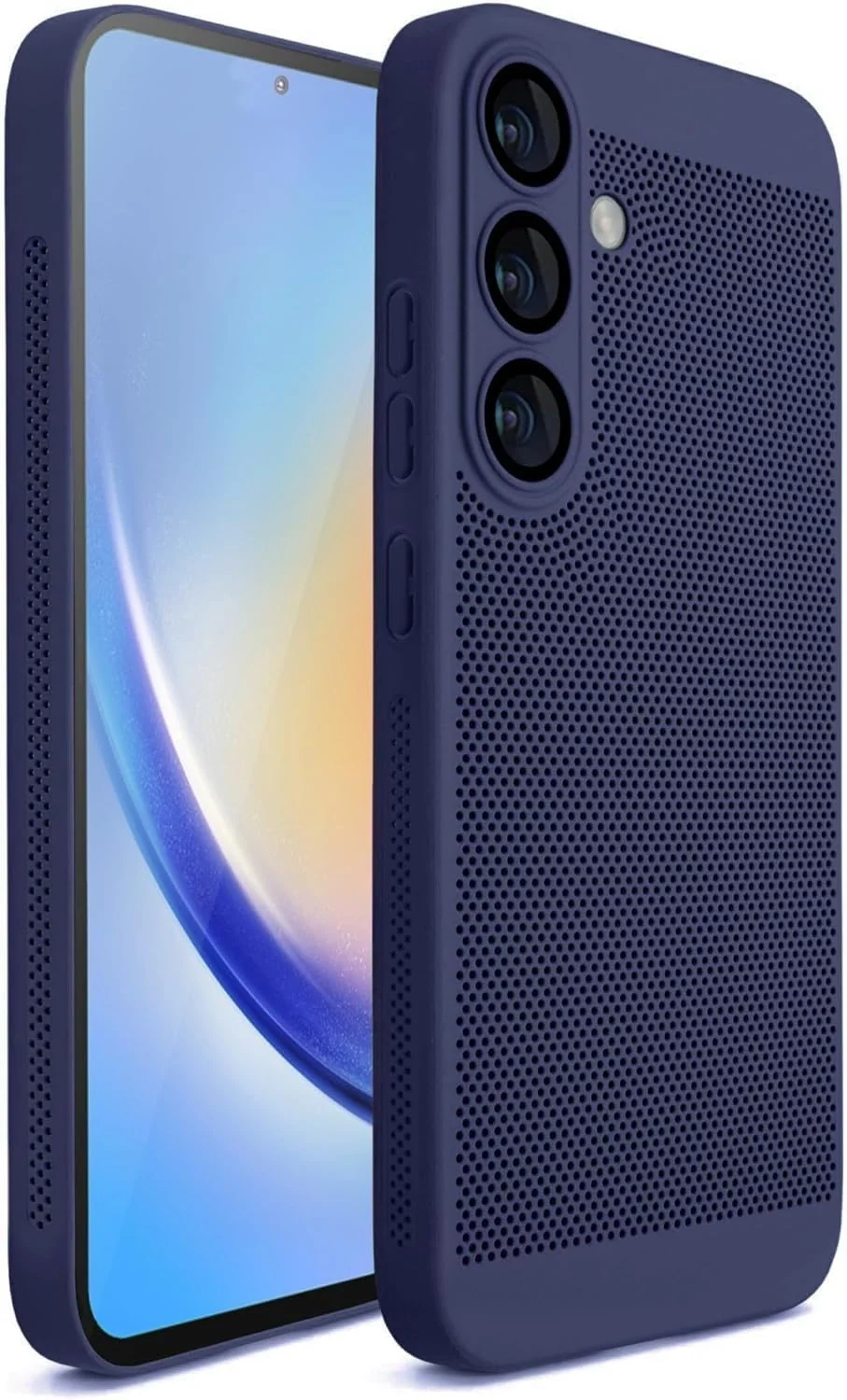 DL3 Mobilak PC Protective Case for Samsung Galaxy A14 5G, A14 4G, M14 5G with Camera Protection and Shockproof Design - Blue