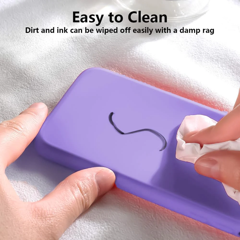 DL3 Mobilak Silicone Protective Case for Samsung Galaxy S21 Ultra 5G, Shock-absorbing protection, Scratch-resistant surface, Soft microfiber lining - Light Purple