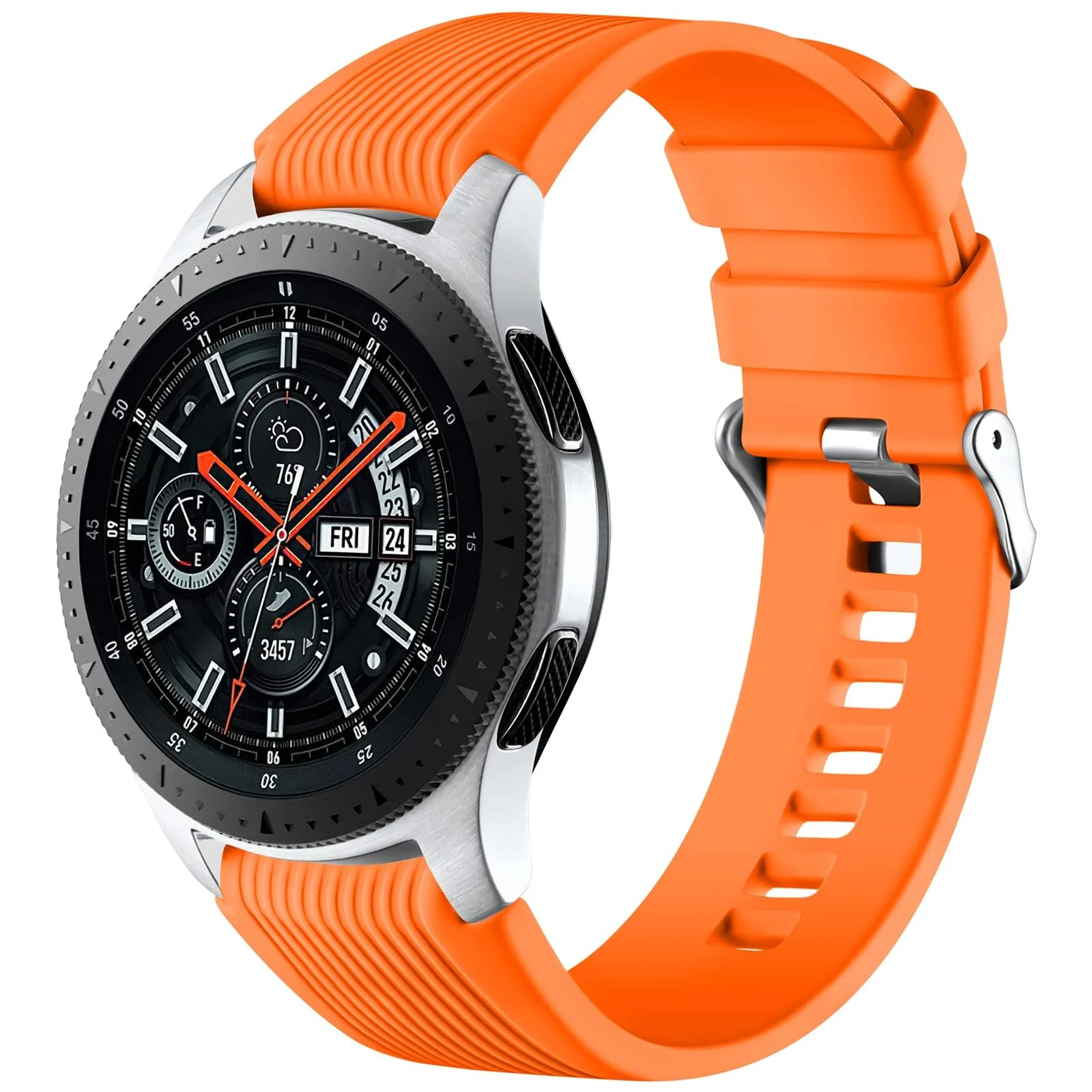 DL3 Mobilak Silicone Sport Band 22MM Xiaomi Redmi Watch 5 Active/5 Lite/Samsung Galaxy Watch 46mm/Watch 3 45mm/Gear S3/Huawei watch (GT6 GT5 GT4 GT3 GT2 GT 46MM)/GT2E/GT5 Pro/GT 6 Pro/Amazfit GTR 3/4 - Orange
