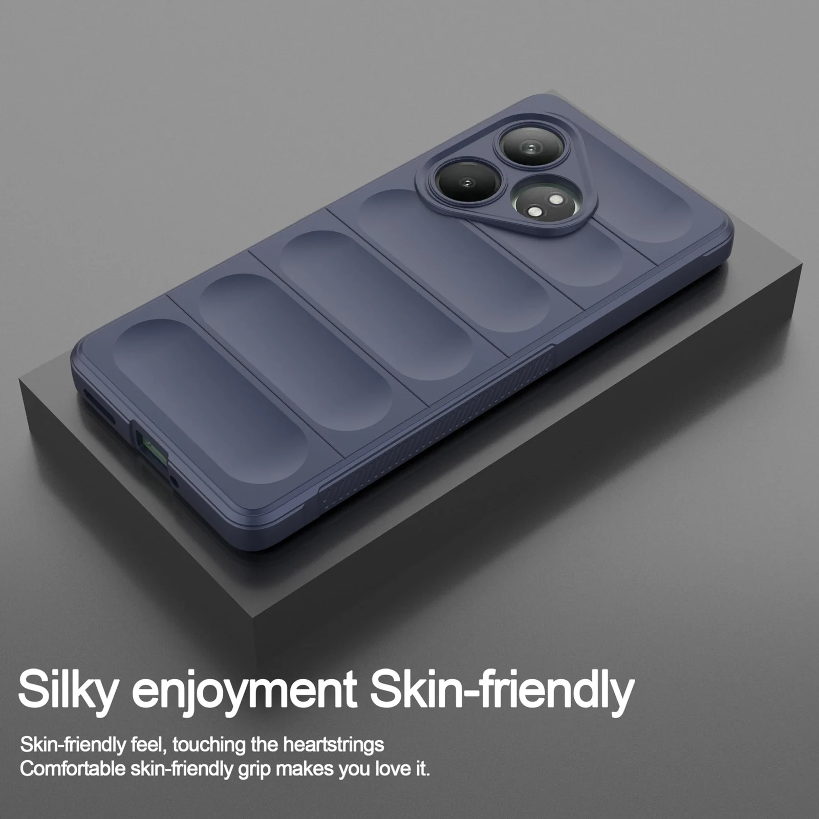 DL3 Mobilak Flexible Silicone and TPU Protective Case with Camera Protection for realme GT6 / GT Neo6 / GT Neo 6 SE / GT 6T - Blue
