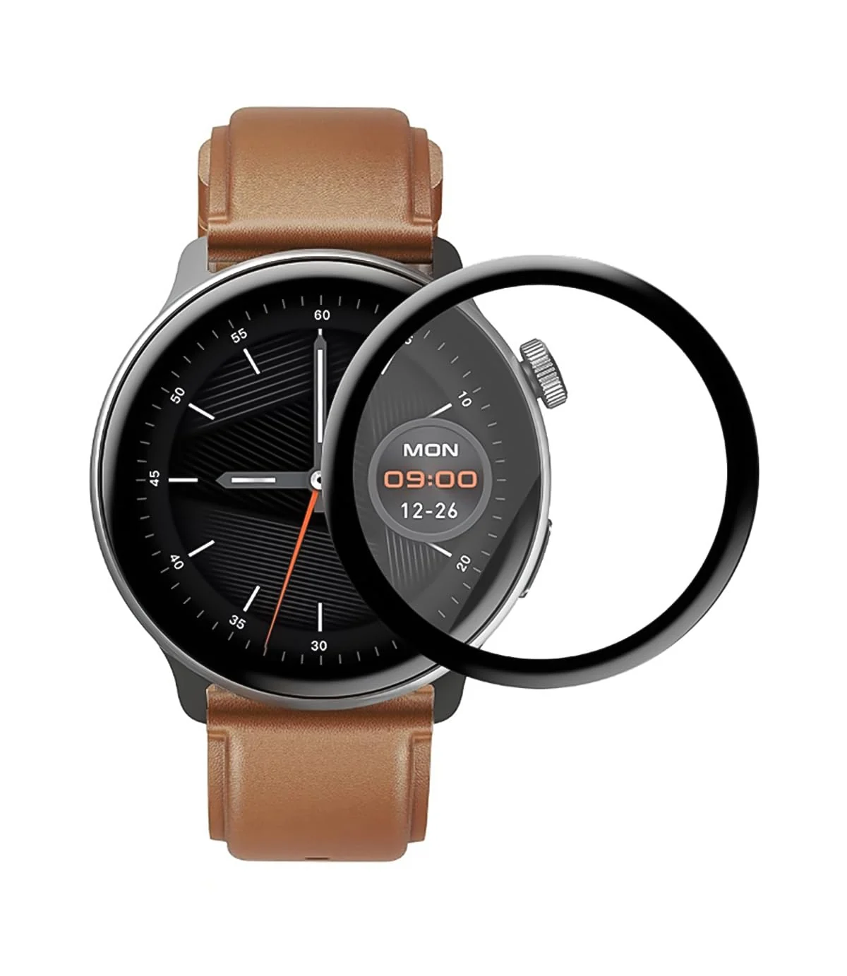 DL3 Mobilak Screen Protector For Xiaomi Watch Mibro Lite 2, 3D Curved Soft Edge Protective Film [Anti-Scratch] [Bubble Free] [Ultra Shatterproof] [High Sensitive] (Not Glass) - Black