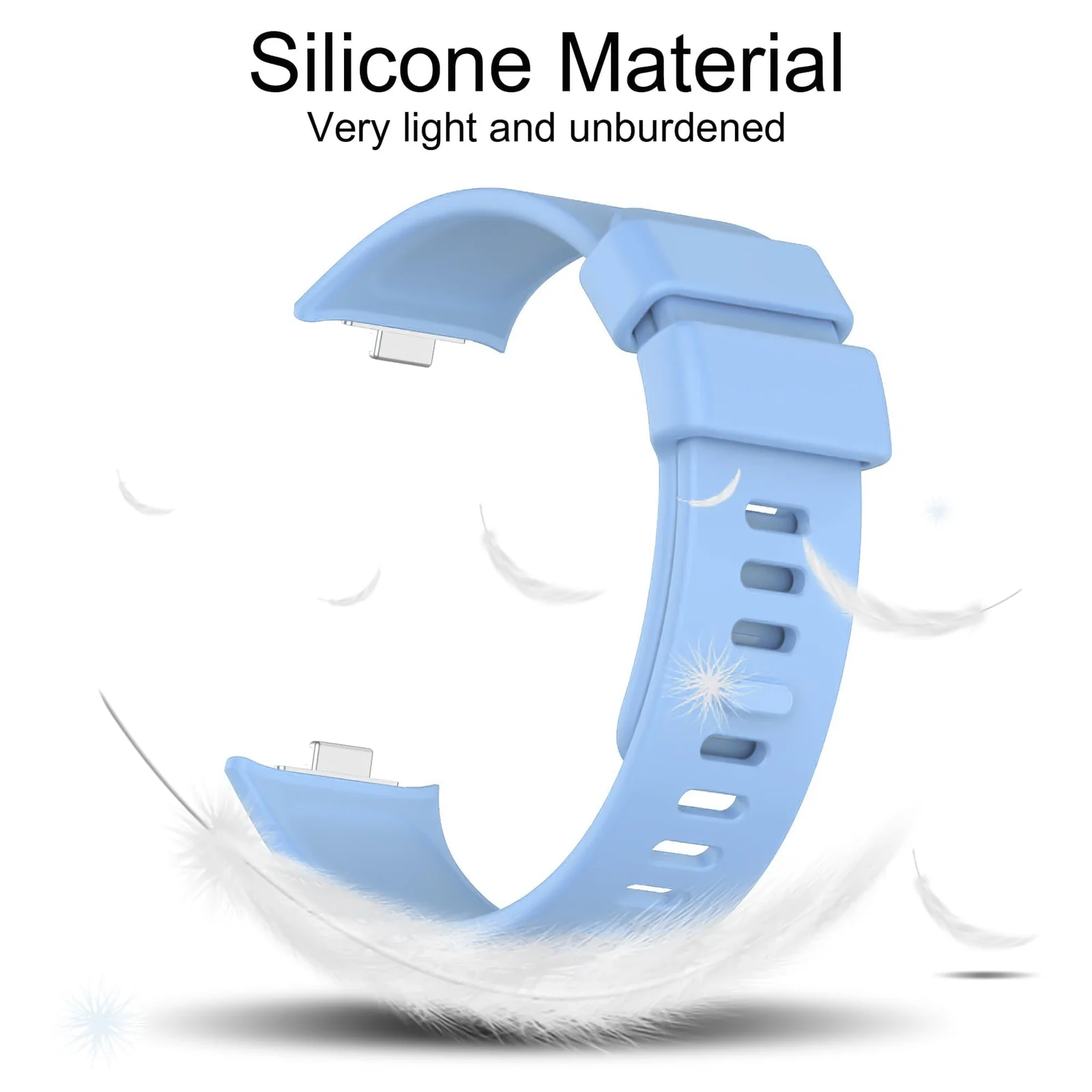 DL3 Mobilak Bracelet Compatible with Xiaomi Redmi Watch 6/5/4 / Xiaomi Smart Band 10 Pro/9 Pro/8 Pro, Soft TPU Replacement Strap Sports, Strap for Men and Women - Baby Blue