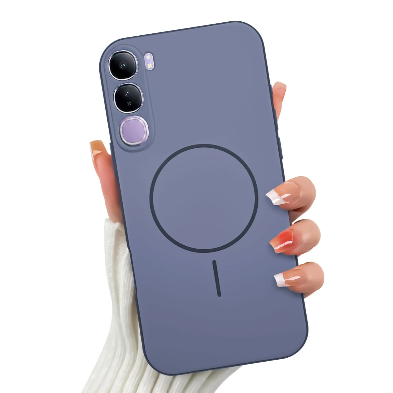 Mobigon Case For vivo Y21D / vivo Y31 5G Slim Design [Not Compatible with MagSafe] Soft Silicone Case Flexible TPU Anti-Scratch Protective Cover with Full Camera Protection - Blue