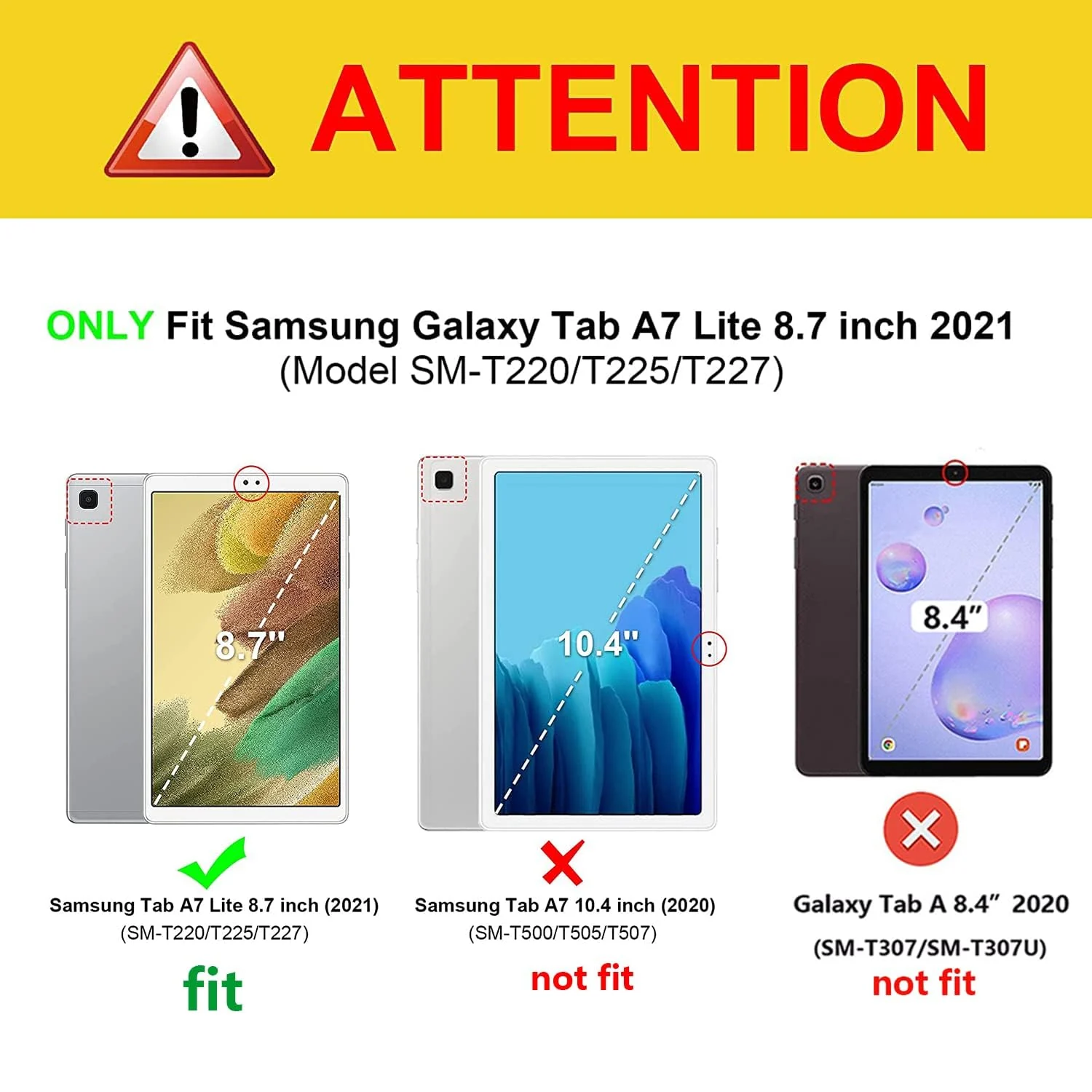 DL3 Mobilak Transparent Stand Case for Samsung Galaxy Tab A7 Lite 8.7 2021 (SM-T220/ T225/T227) Shockproof, Thin Slim Lightweight Anti-Yellowing Bumper, Kickstand Cover, with Pencil Holder - Clear