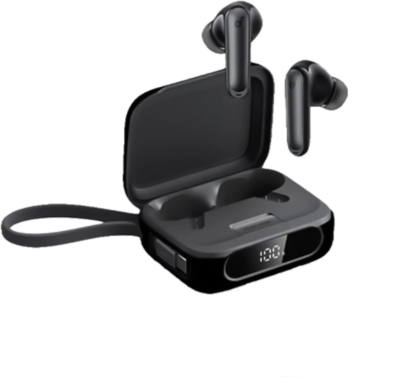 DL3 Mobilak Compatible with Anker Soundcore P41i Case Cover, Soft Silicone Shockproof Protective Skin Case for Soundcore P41i Wireless Earbuds with Carabiner, Front LED Visible