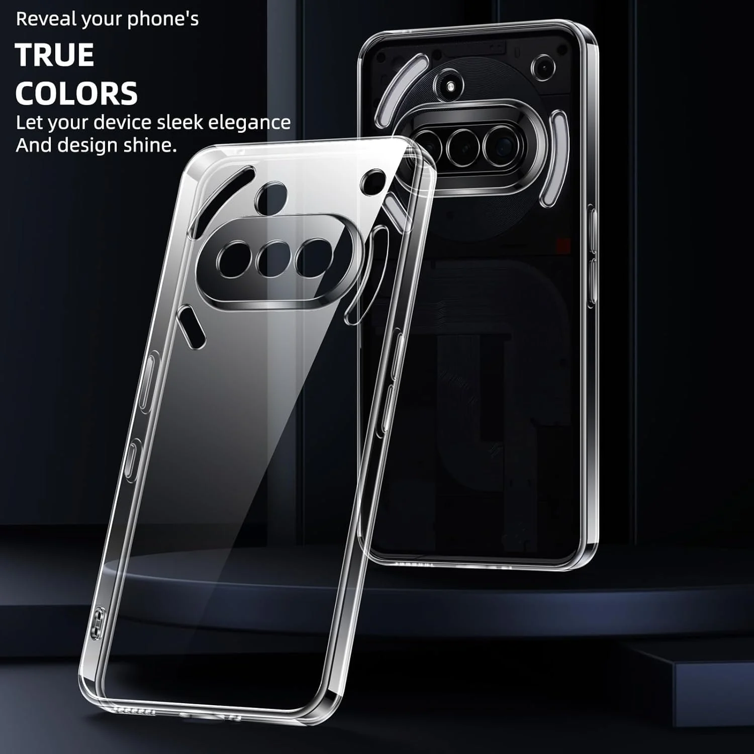 DL3 Mobilak Case Compatible with Nothing Phone 3A, Case Crystal Soft TPU Gel Case Flexible Silicone Anti-Scratch Camera Protection TPU Cover - Clear