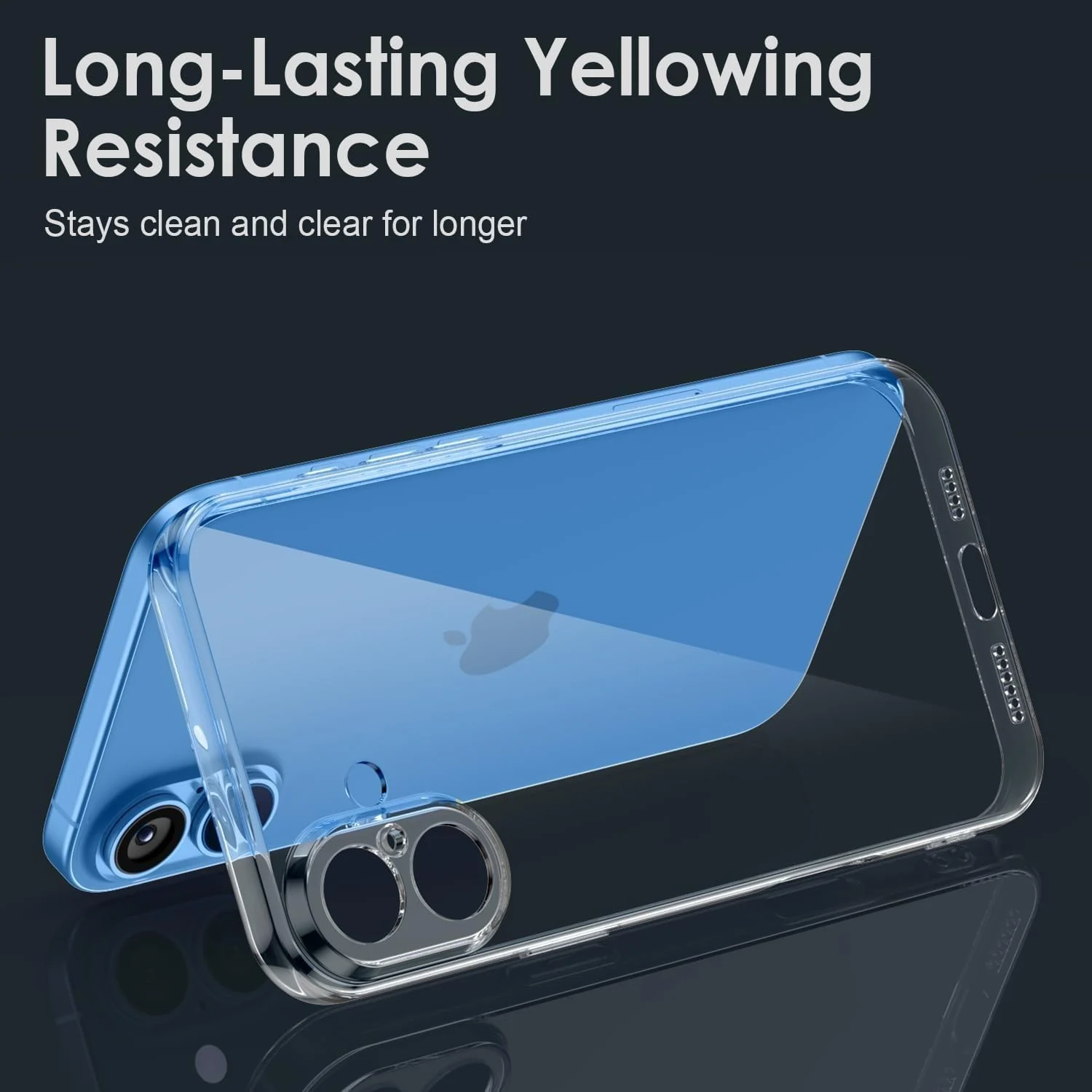 DL3 Mobilak Camera Protective Case Compatible with iPhone 16+ Plus 6.7-Inch, Mobile Phone Case iPhone 16+ Plus 6.7-Inch Thin Soft Silicone Anti-Yellow Protective Case - Clear