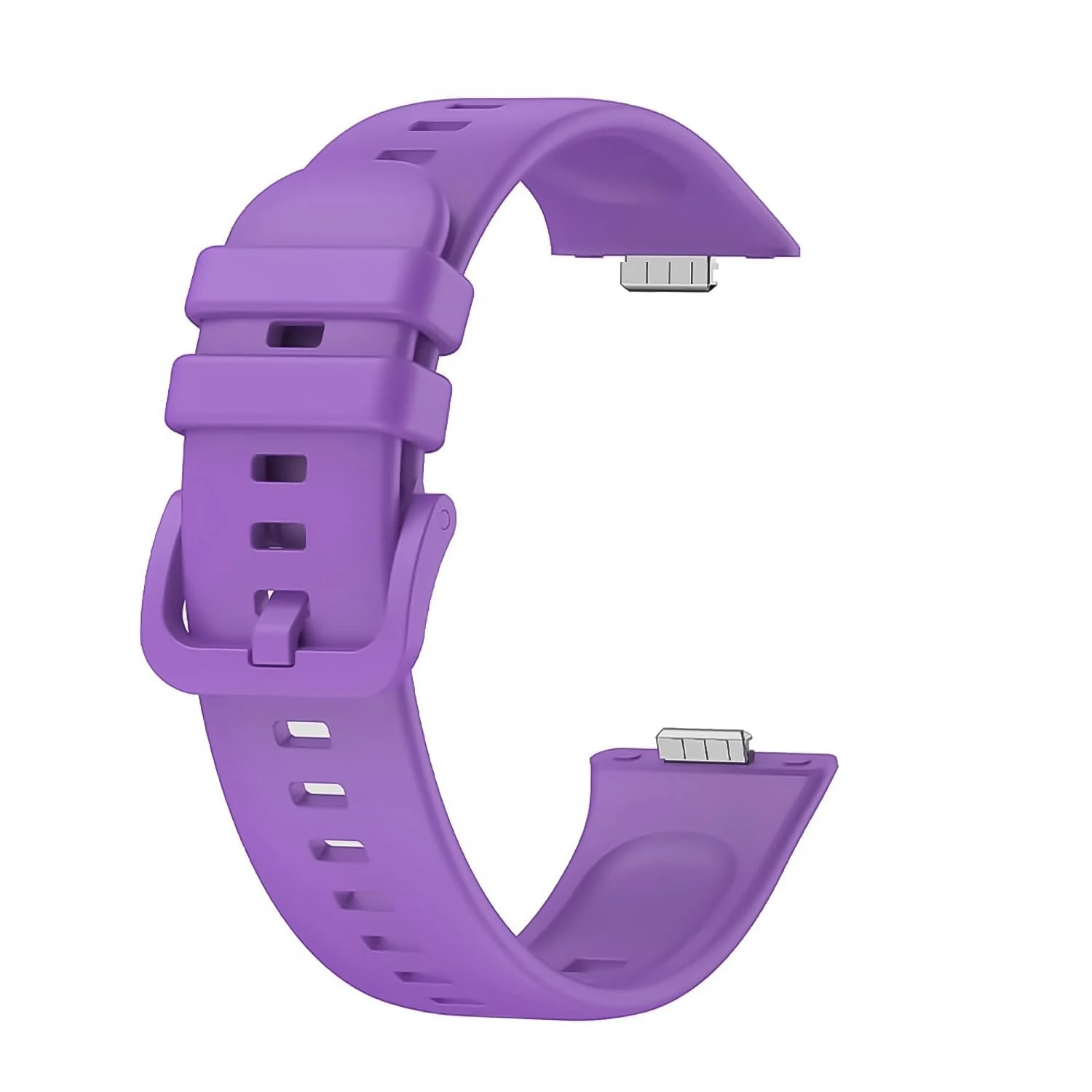 DL3 Mobilak Silicone Bracelet for Huawei Watch Fit 3/Watch Fit 4 Pro/Fit 4 Strap, Soft Silicone Sport Replacement Strap for Women/Men, Adjustable Waterproof Sports Band - Purple