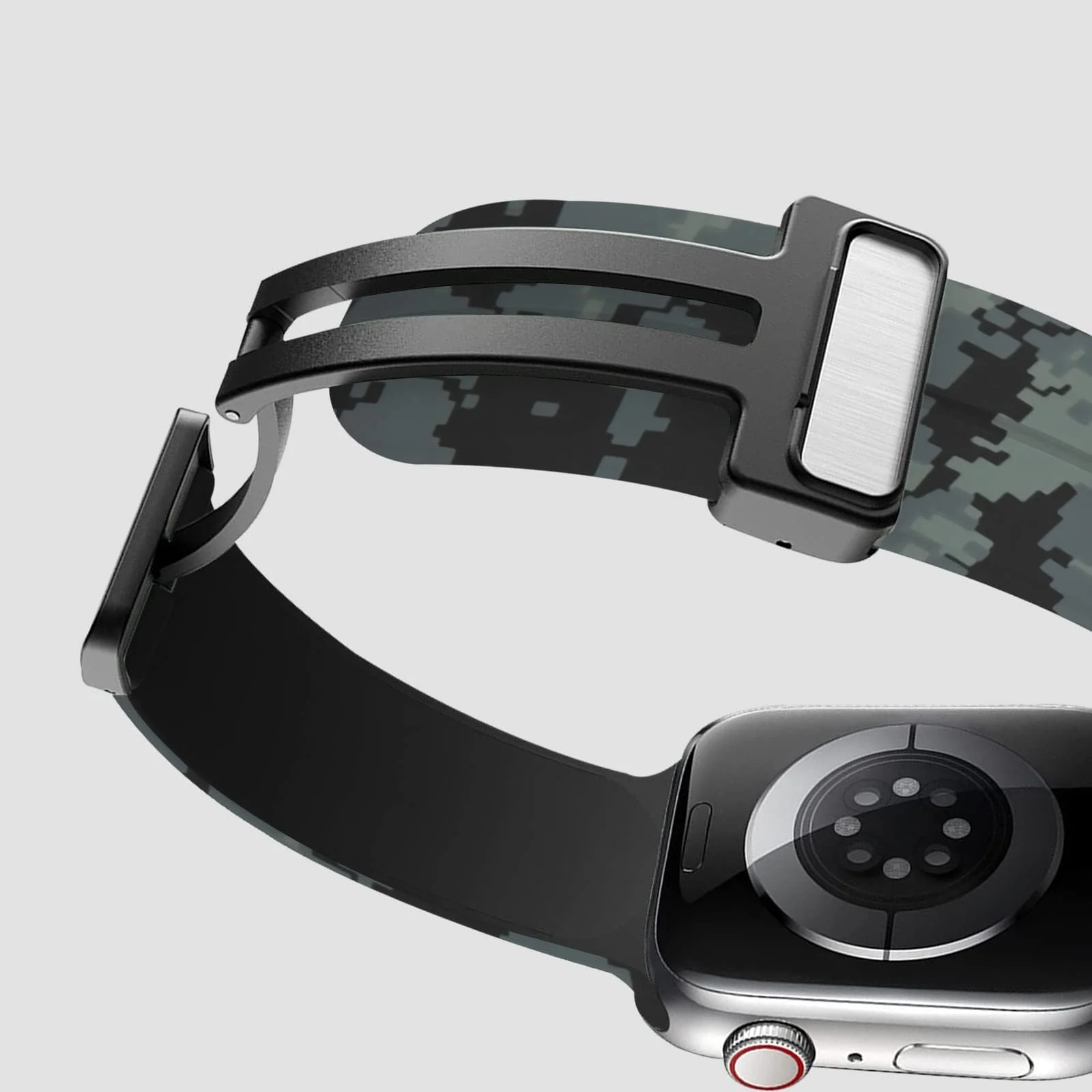 DL3 Mobilak Magnetic for Apple Watch Ultra Band 49mm 45mm 44mm 41mm 40mm 38mm 42mm, Soft Sport Silicone Strap for iwatch Series 9 8/7/6/5/4/3/2/SE/Ultra 2 (Digital, 38mm/40mm/41mm) - Digital Blue