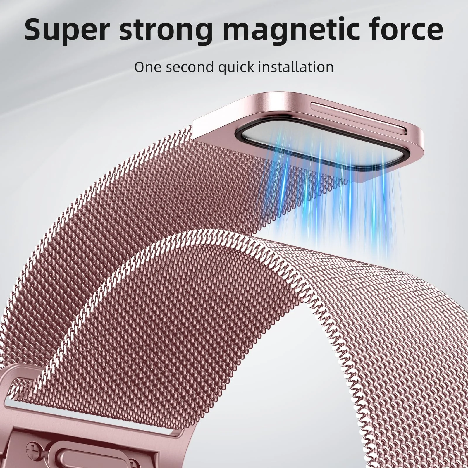 DL3 Mobilak No Gap Metal Band Compatible with Samsung Galaxy Watch 7 6 5 4 FE 40mm 44mm, Galaxy Watch 6 4 Classic 47mm 43mm 42mm 46mm/Watch 5 Pro 45mm, Stainless Steel Wristband Women Men - Pink