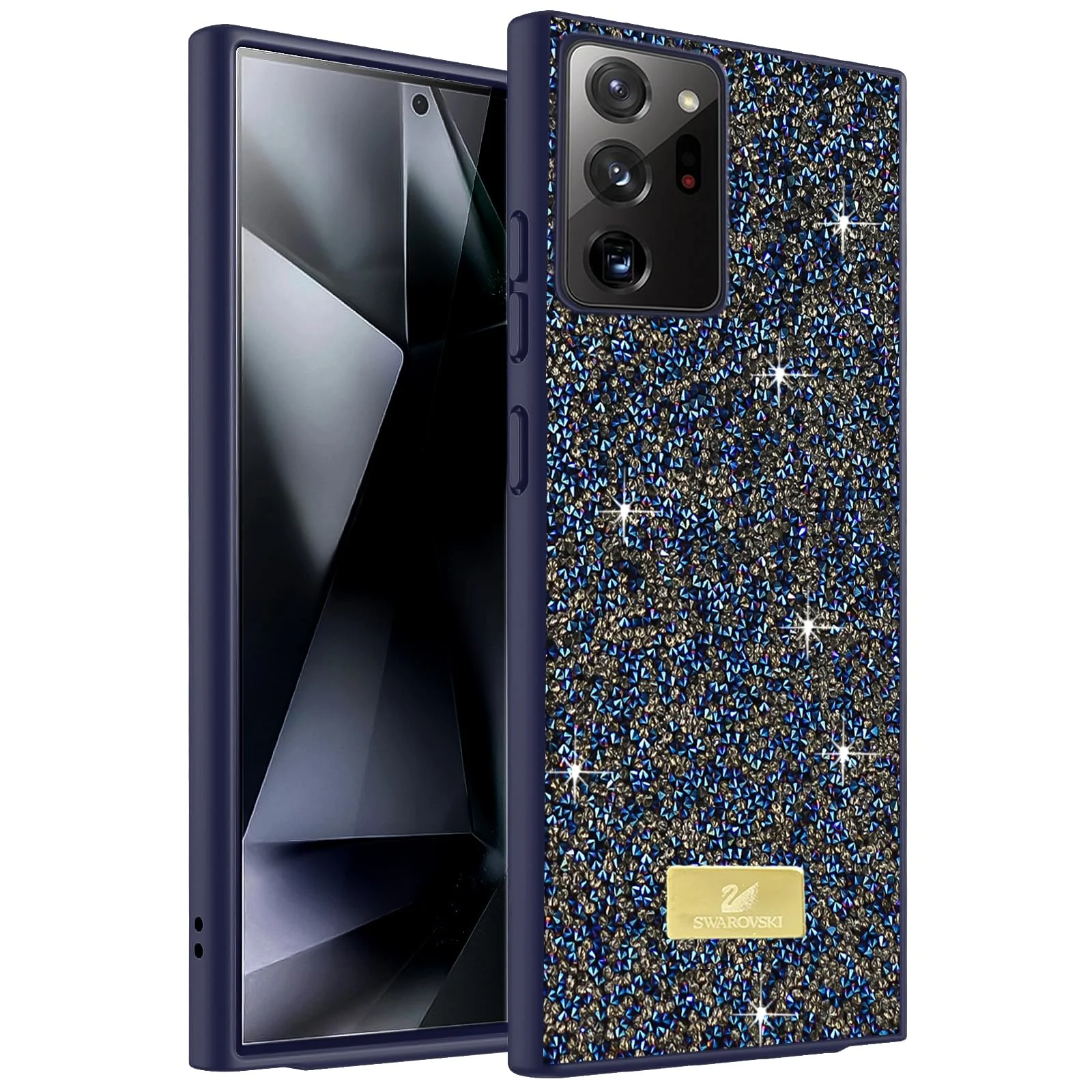 Case For Samsung Galaxy Note 20 Ultra Case Glitter, Sparkle Diamond Crystal Bling Case with Bling, Ultra Thin Lightweight Full Body Shockproof Anti-Scratch Protective Cover - Black