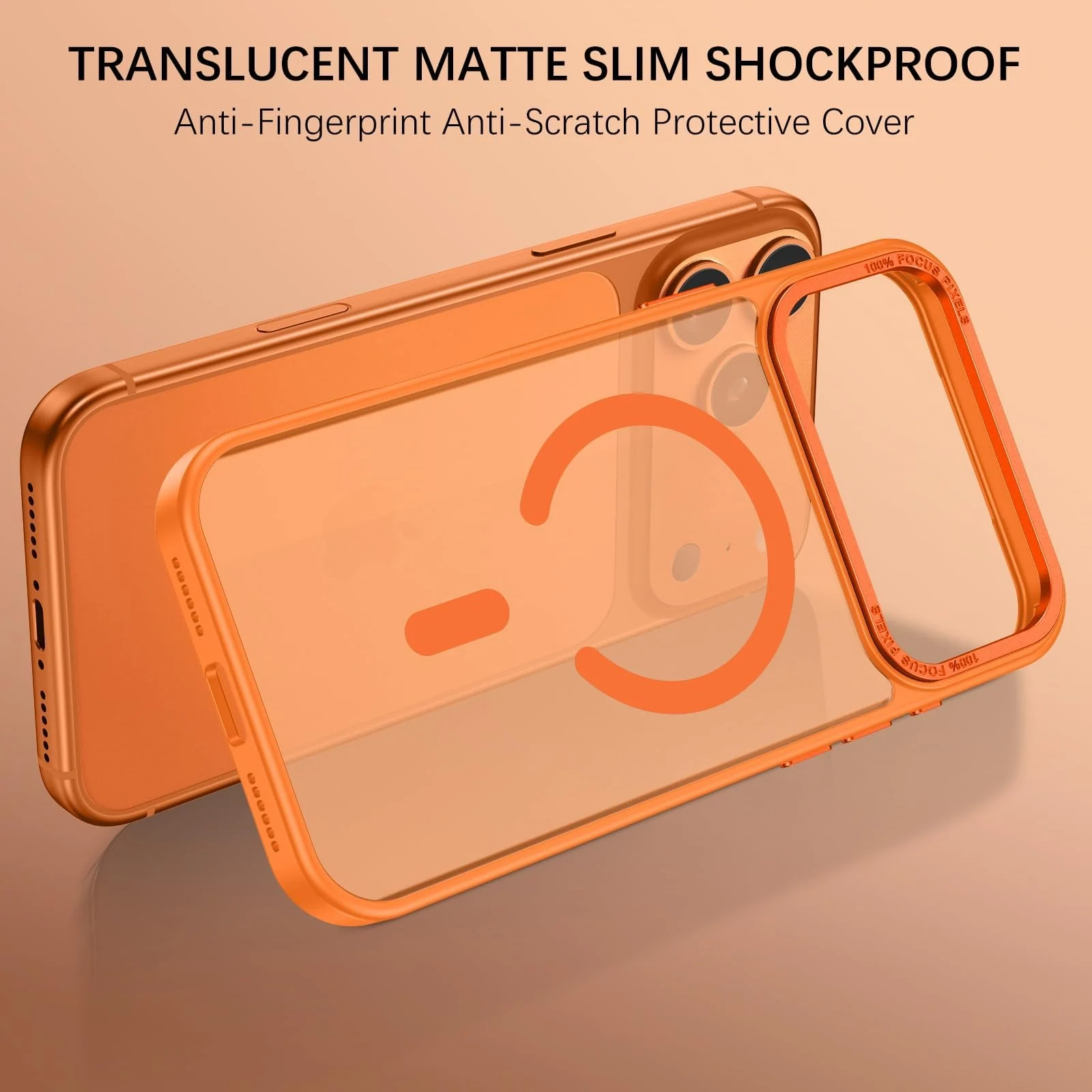 DL3 MOBILAK Protective Phone Case for Apple iPhone 18 Pro and 17 Pro - Orange