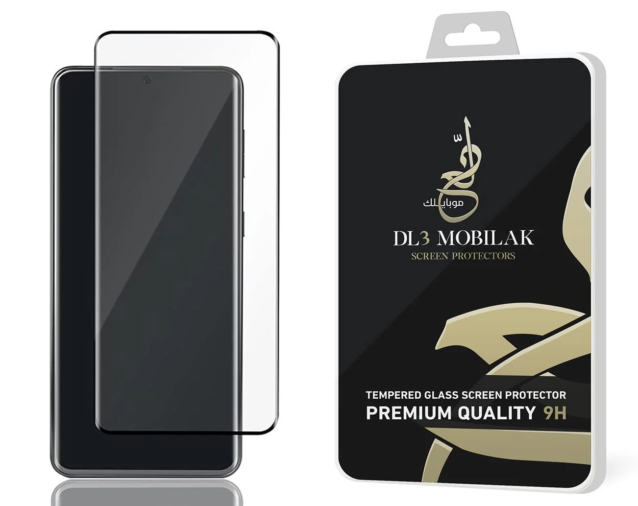 DL3 Mobilak Full Curved 5D Glass Screen Protector Full Glue For Samsung Galaxy S23 - Black