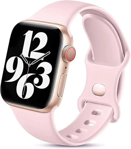 38MM/40MM/41MM — DL3 Mobilak Bands Compatible with Apple Watch Ultra 49mm 45mm 44mm 42mm 41mm 40mm 38mm, Replacement Soft Silicone Strap for iWatch Ultra/Ultra 2 Series 9/8/7/6/5/4/3/2/1 (38MM/40MM/41MM)