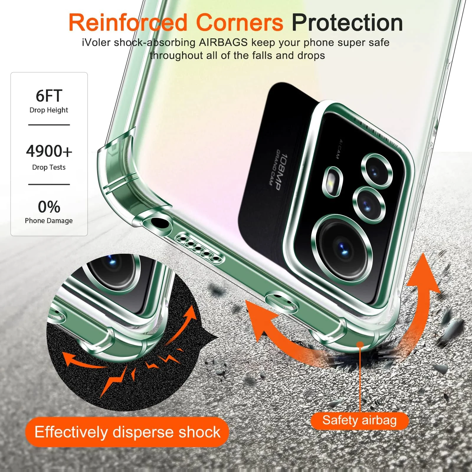 DL3 Mobilak Clear TPU Protective Case for Xiaomi Redmi Note 12S with Camera Protection and Shockproof Design - Clear