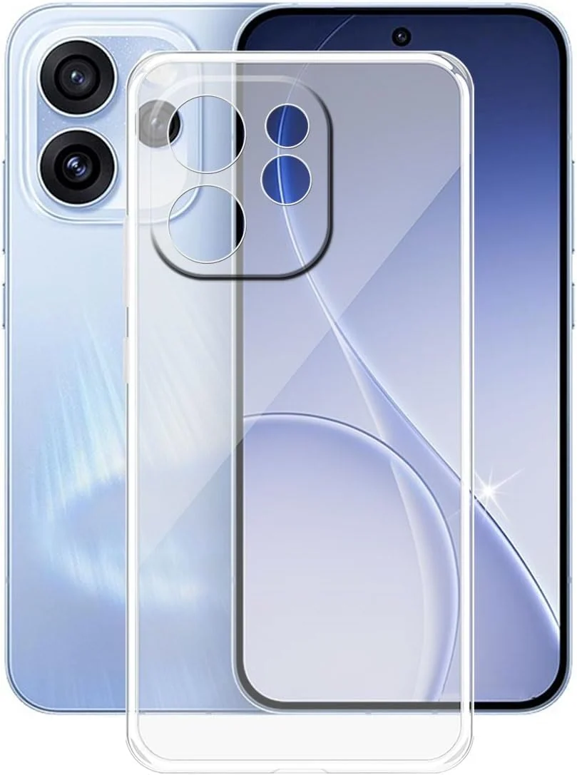 Mobigon Case Compatible with OPPO Reno 15 5G, Case Crystal Soft TPU Gel Case Flexible Silicone Anti-Scratch Camera Protection TPU Cover - Clear