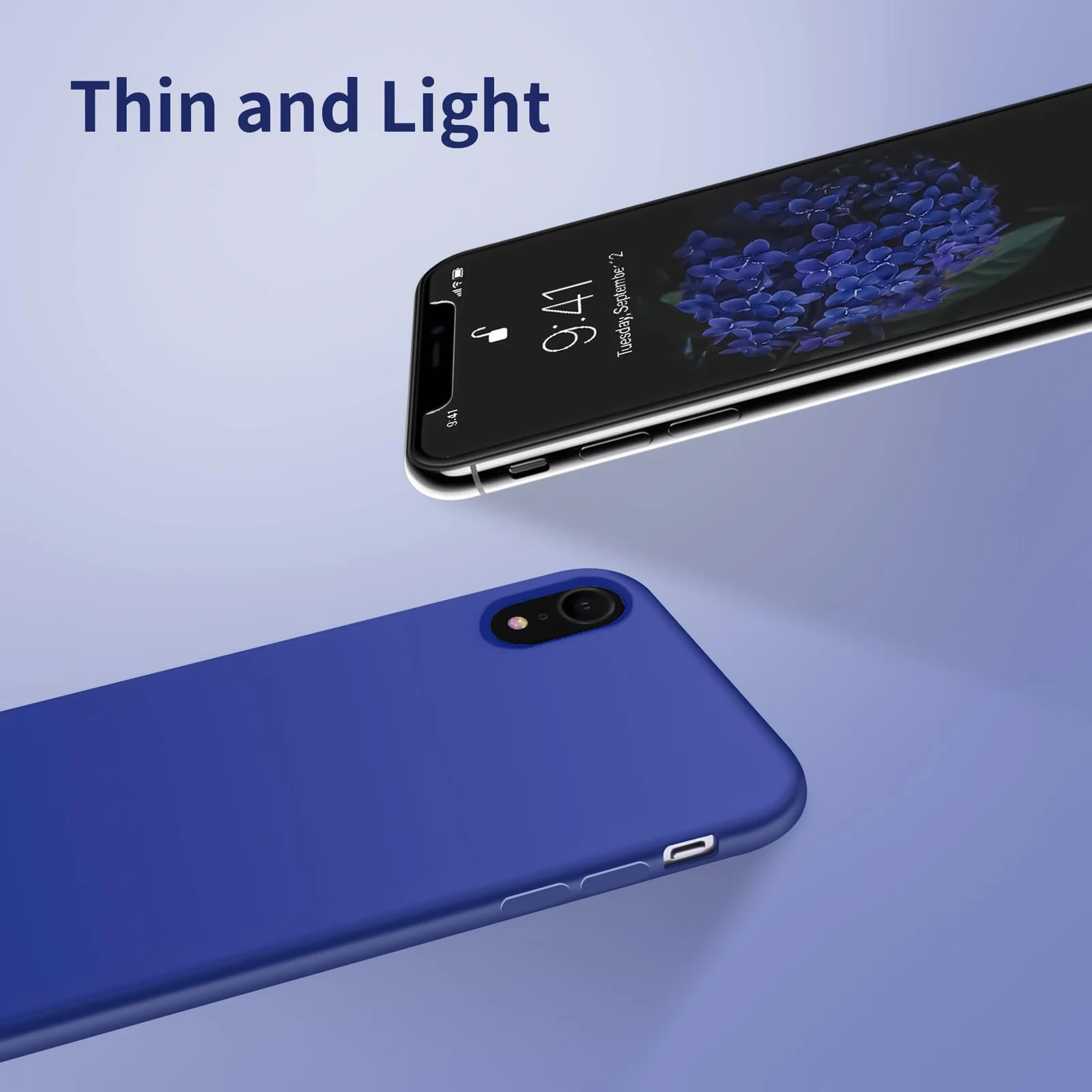 DL3 Mobilak Liquid Silicone Protective Case for iPhone XR with Camera Protection and Microfiber Lining - Pepsi