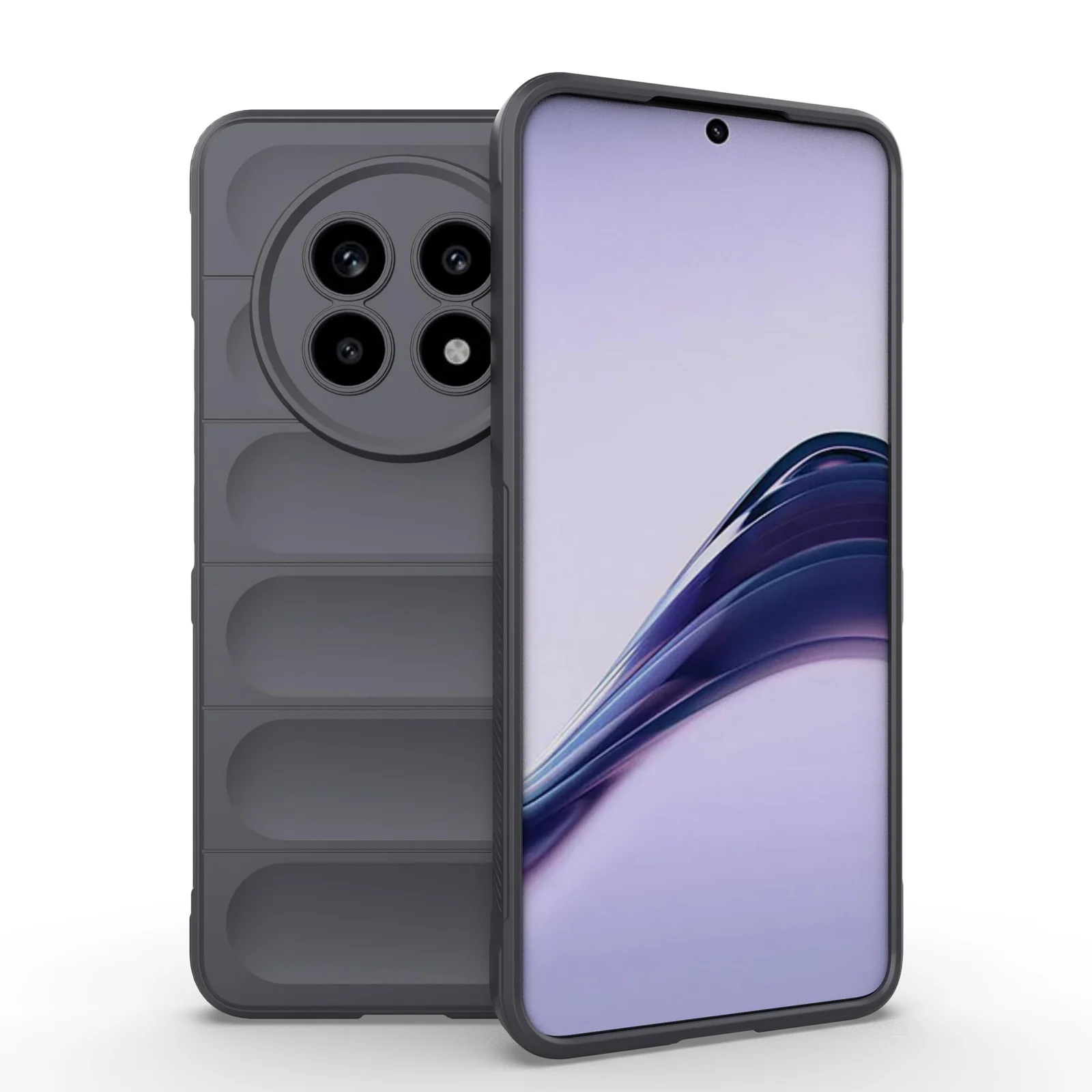 DL3 Mobilak Flexible Silicone and TPU Protective Case with Camera Protection for realme 13 Pro / realme 13 Pro Plus 5G - Dark Gray