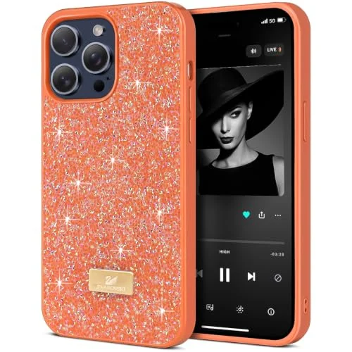 DL3 MOBILAK Case For iPhone 12/iPhone 12 Pro 6.1-inch Case Glitter, Sparkle Diamond Crystal Bling Case with Bling, Ultra Thin Lightweight Full Body Shockproof Anti-Scratch Protective Cover