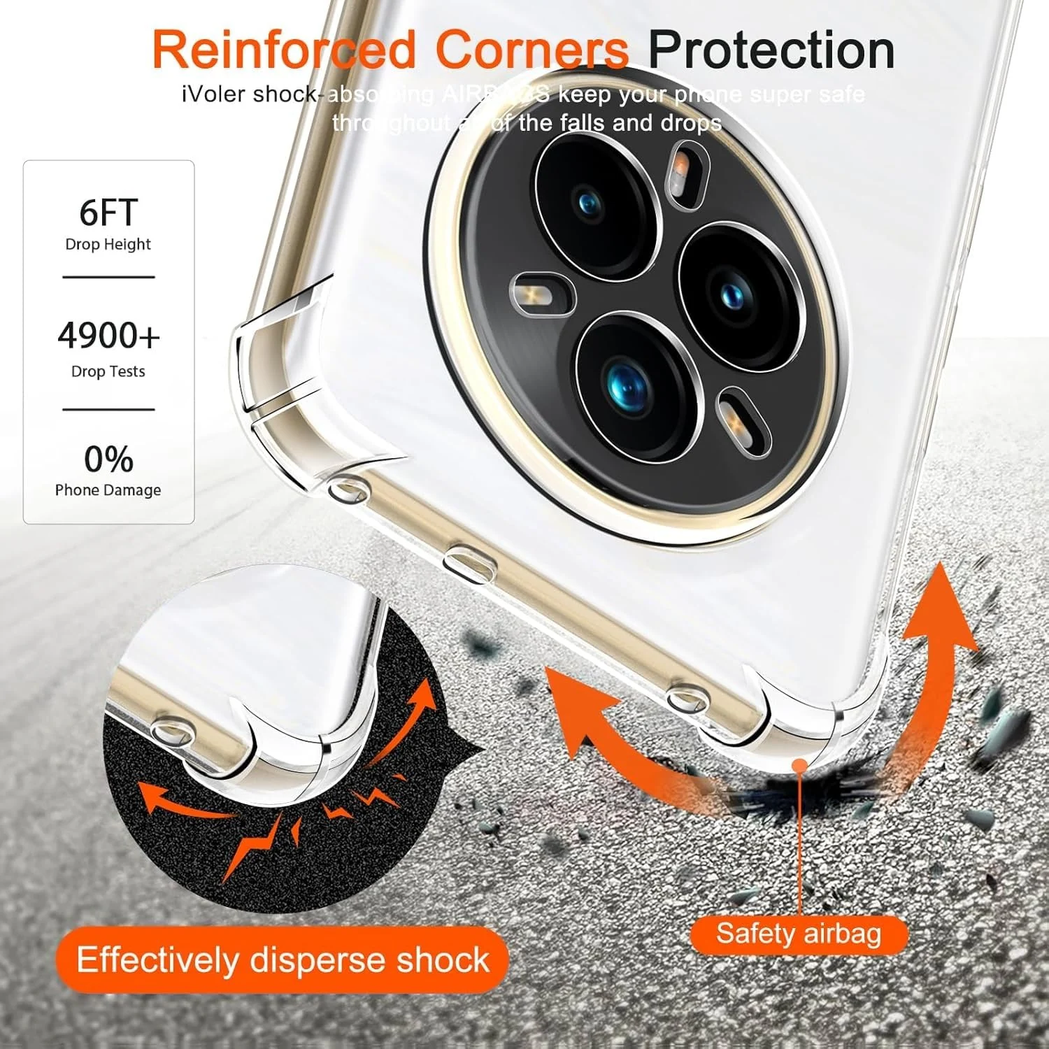 DL3 Mobilak Clear TPU Protective Case for realme 14 PRO+ 5G / realme 14 PRO Plus 5G with Camera Protection and Shockproof Design - Clear