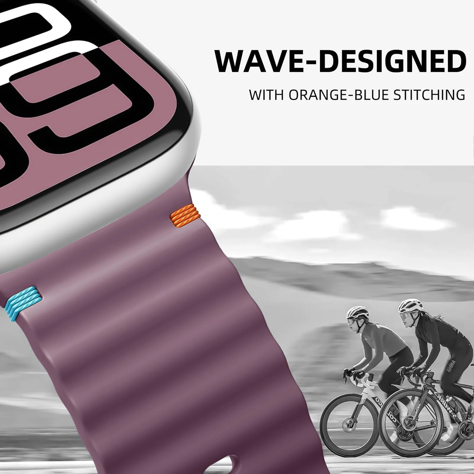 DL3 Mobilak Sport Strap for Apple Watch 49mm (Ultra 3/2/1) 46mm 45mm 44mm 42mm for Women Men, Soft Silicone Replacement Strap for iWatch Series 11/10/9/8/7/6/5/4/3/2/1/SE 3 2 1 - Smoke Violet
