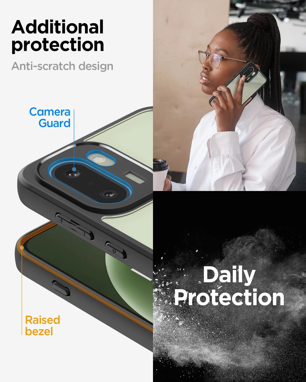 DL3 Mobilak Clear TPU Case for OnePlus Ace 6 / Ace 6T / OnePlus 15R, Camera protection, Shock-absorbing protection, Scratch-resistant surface - Black