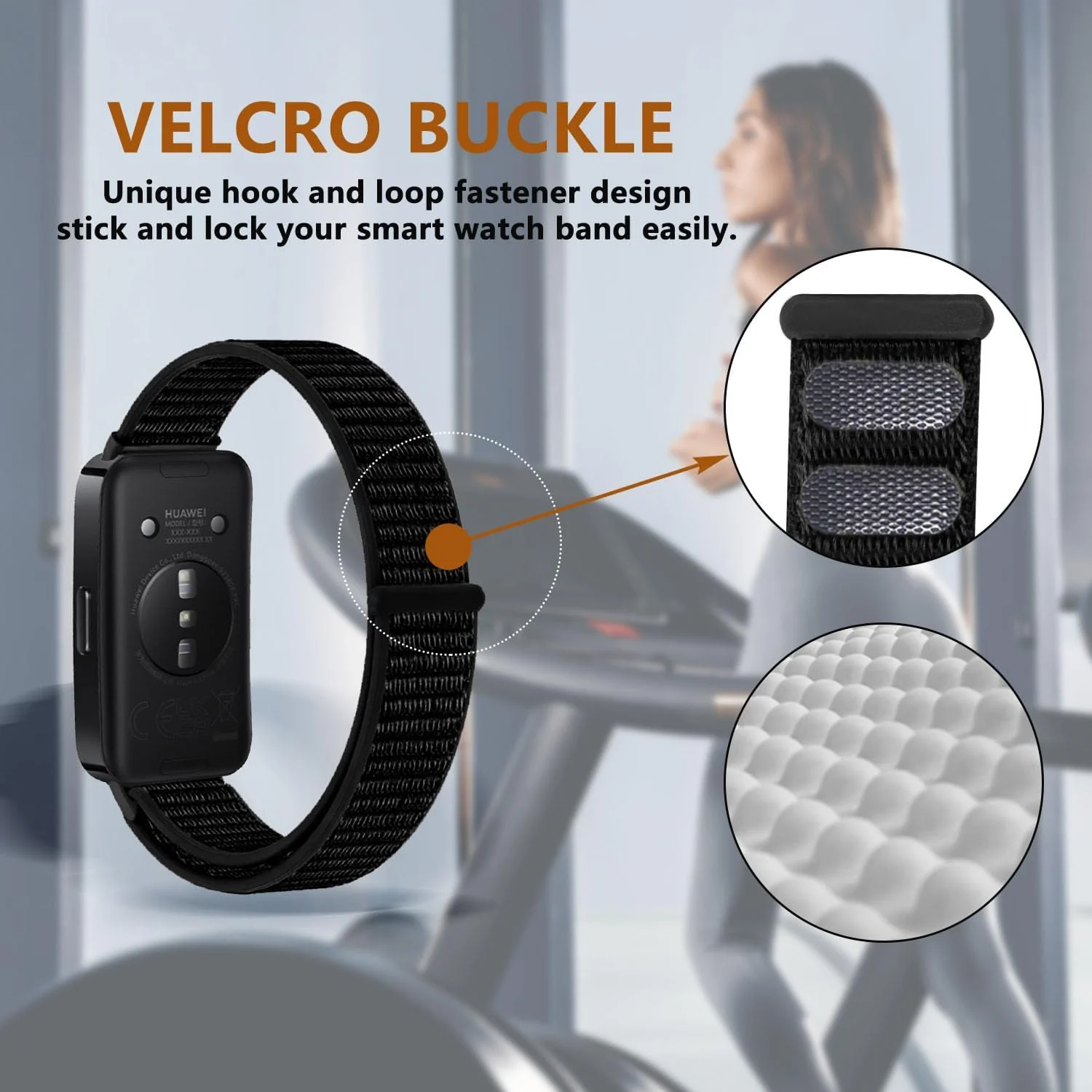 DL3 Mobilak Nylon Strap for Huawei Band 9 | Huawei Band 8 Watch Band, Men and Women Breathable Elastic Bracelet, Adjustable Straps Replacement Band Sport Watchband - Neon Lime