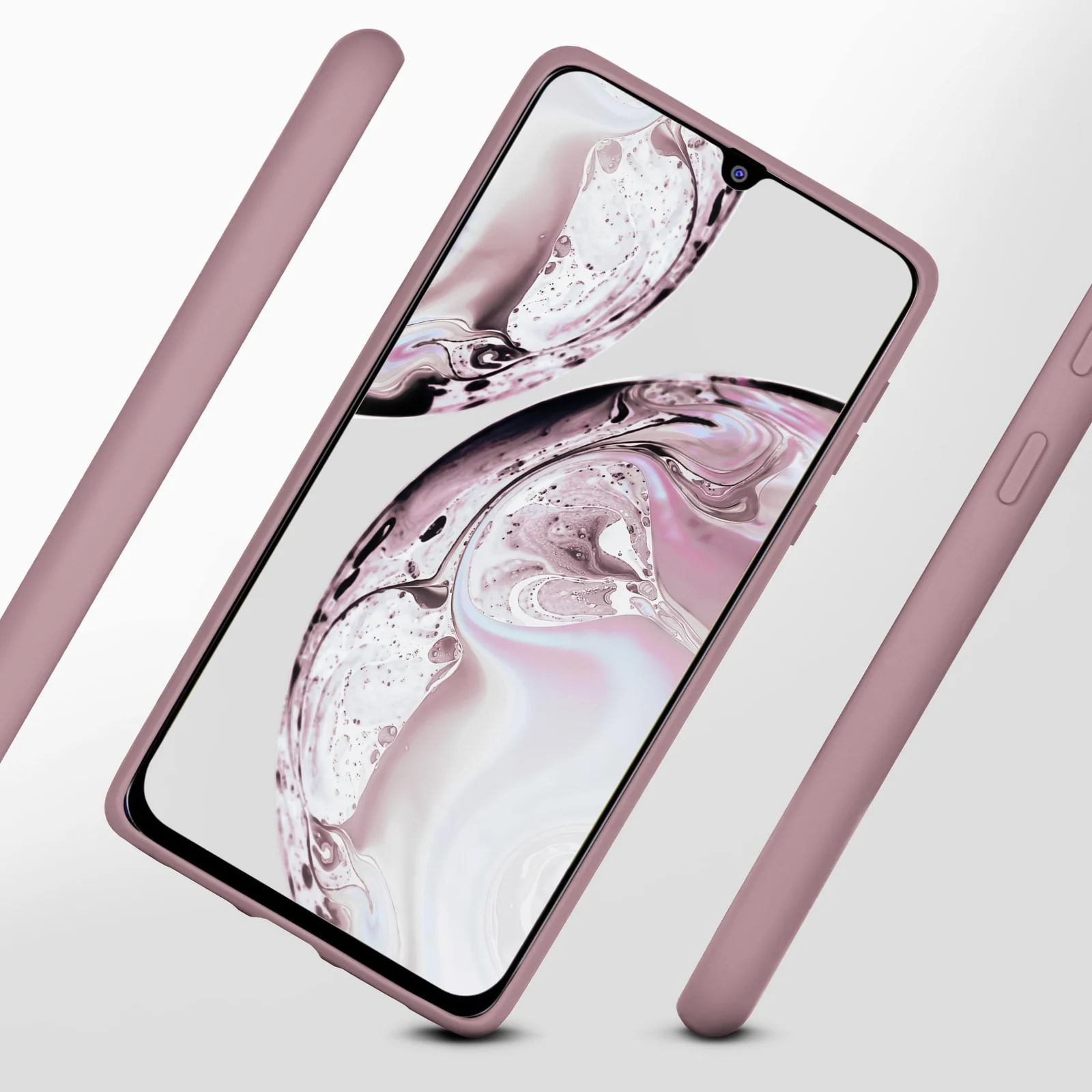 DL3 Mobilak Soft Silicone Protective Case for Samsung Galaxy M31 with Microfiber Lining and Shockproof Design - Cashmere