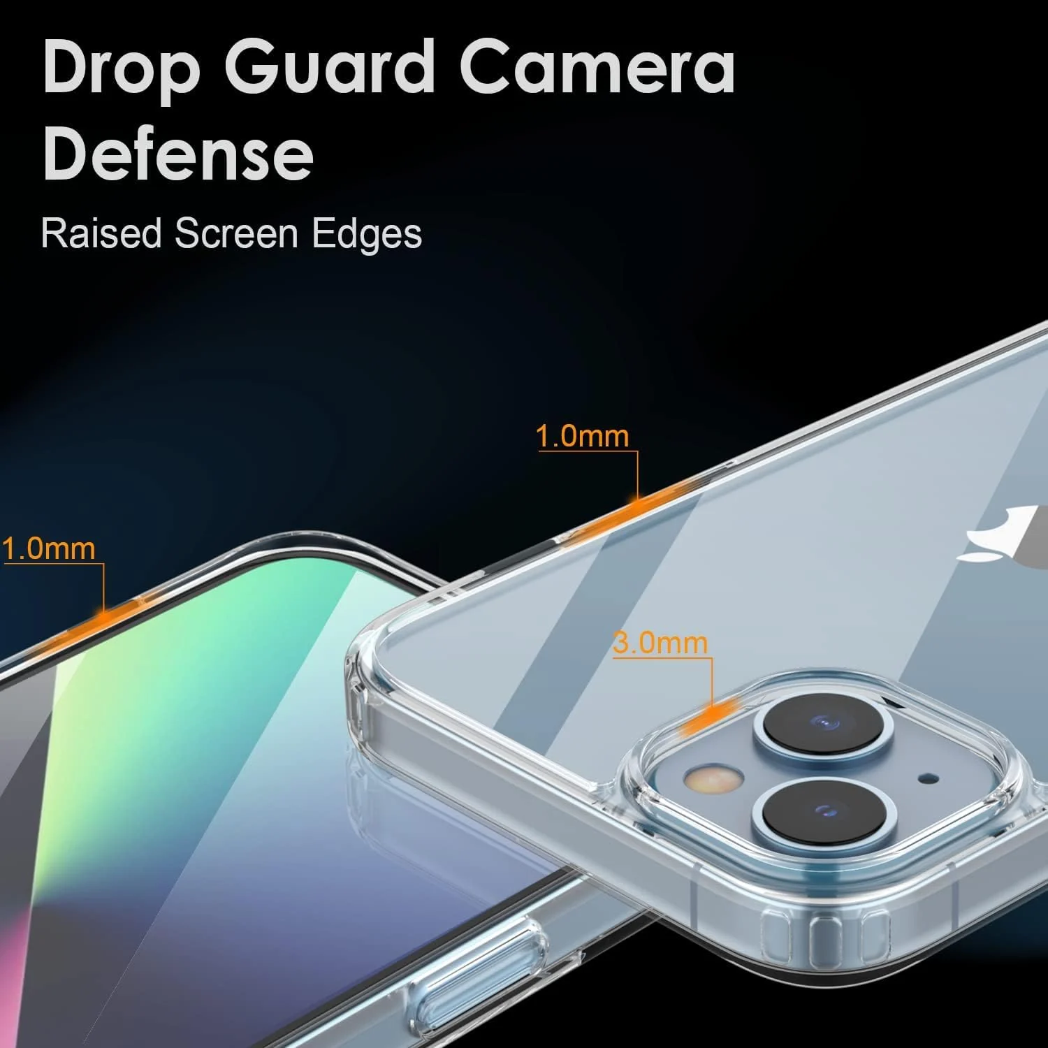 DL3 Mobilak Clear TPU Protective Case for iPhone with Camera Protection and Shockproof Design - Clear