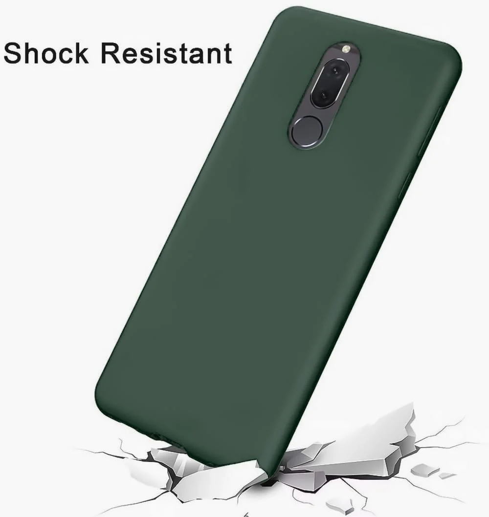 DL3 Mobilak Huawei Mate 10 Lite Case, Soft Flexible Silicone Gel Rubber Bumper Cover, Full Body Shockproof Protective Phone Case - Green