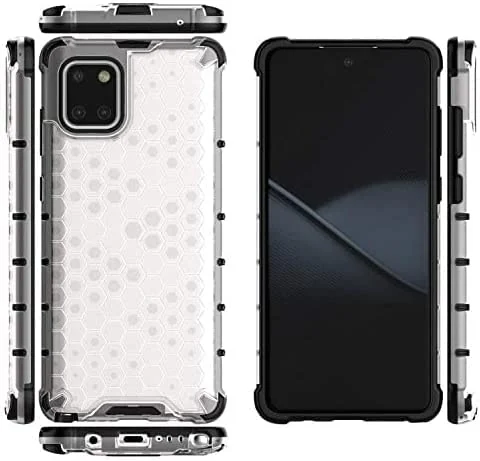 DL3 Mobilak Honeycomb Protective Case for Samsung Galaxy Note 10 Lite / A81, Shock-absorbing protection, Transparent design, Slim, lightweight profile - Clear