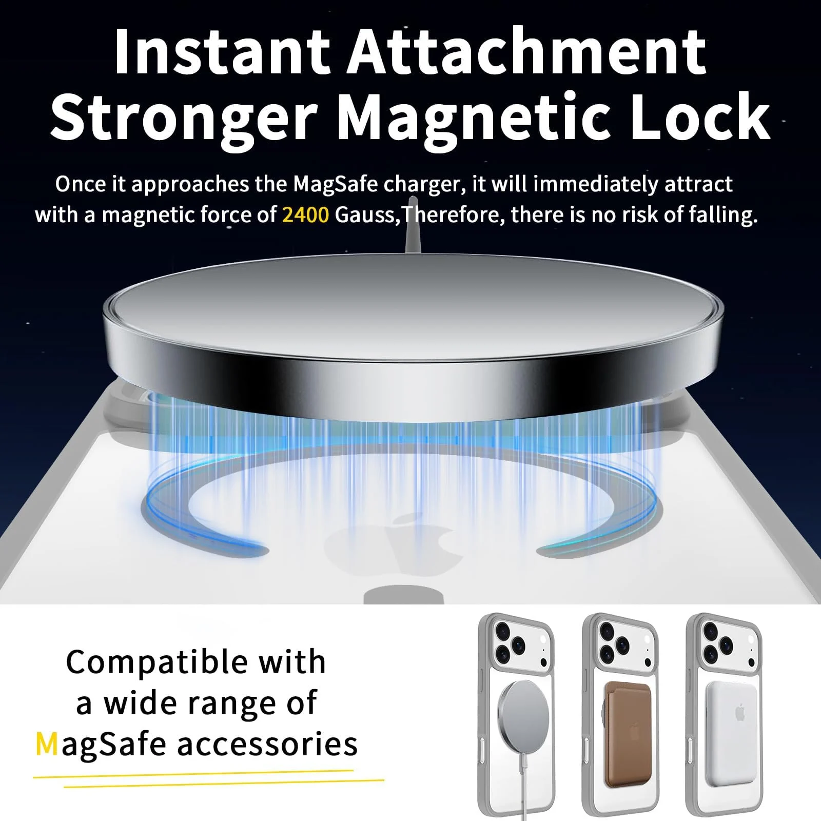 DL3 Mobilak Magnetic Case for iPhone 17 Pro 6.3-Inch Compatible with MagSafe, Shockproof Phone Bumper Cover, Solid Color Matte TPU Frame, Anti-Scratch Clear Back - Gray