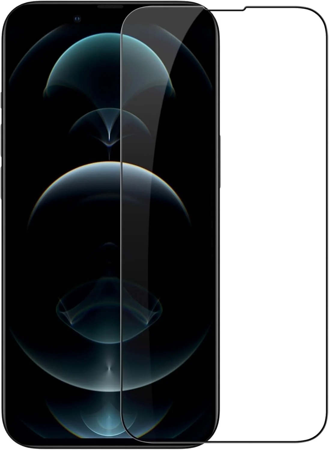 DL3 Mobilak 5D Full Glass Screen Protector For iPhone 13 Pro Max/iPhone 14 Plus. Black Frame - Clear