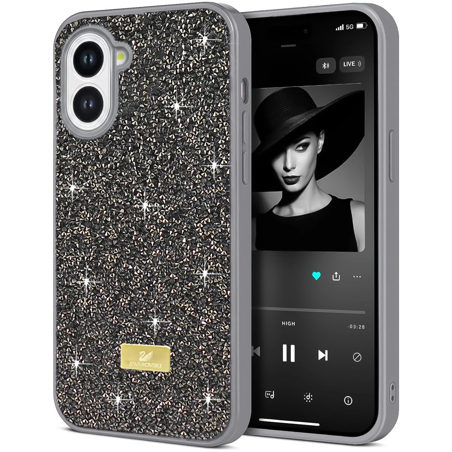 Xiaomi Redmi A5 — DL3 Mobilak Glitter Protective Case for Xiaomi Redmi A5, Supports wireless charging, Shock-absorbing protection, Scratch-resistant surface