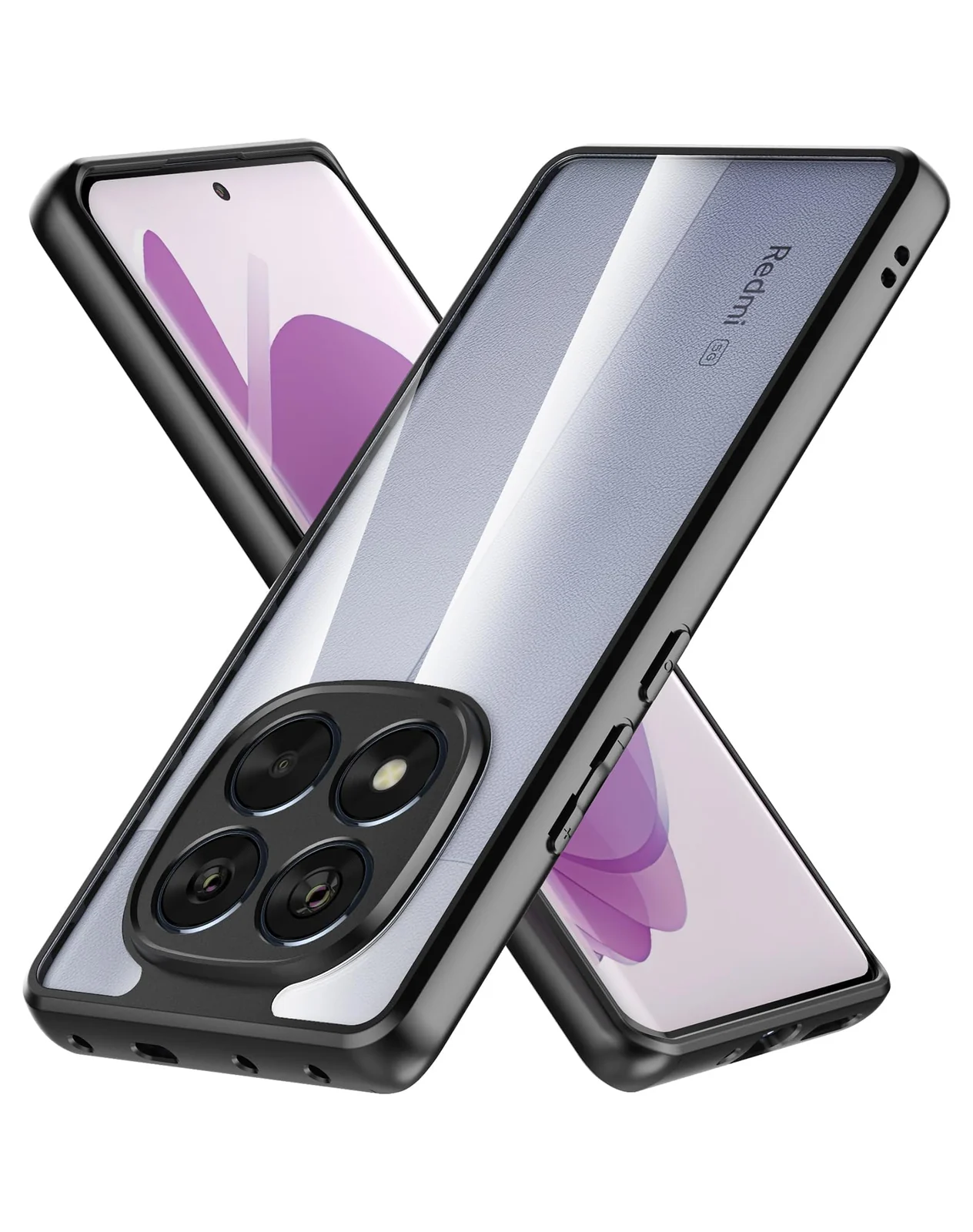 DL3 Mobilak Clear Protective Case for Xiaomi Redmi Note 14 Pro Plus 5G - Black