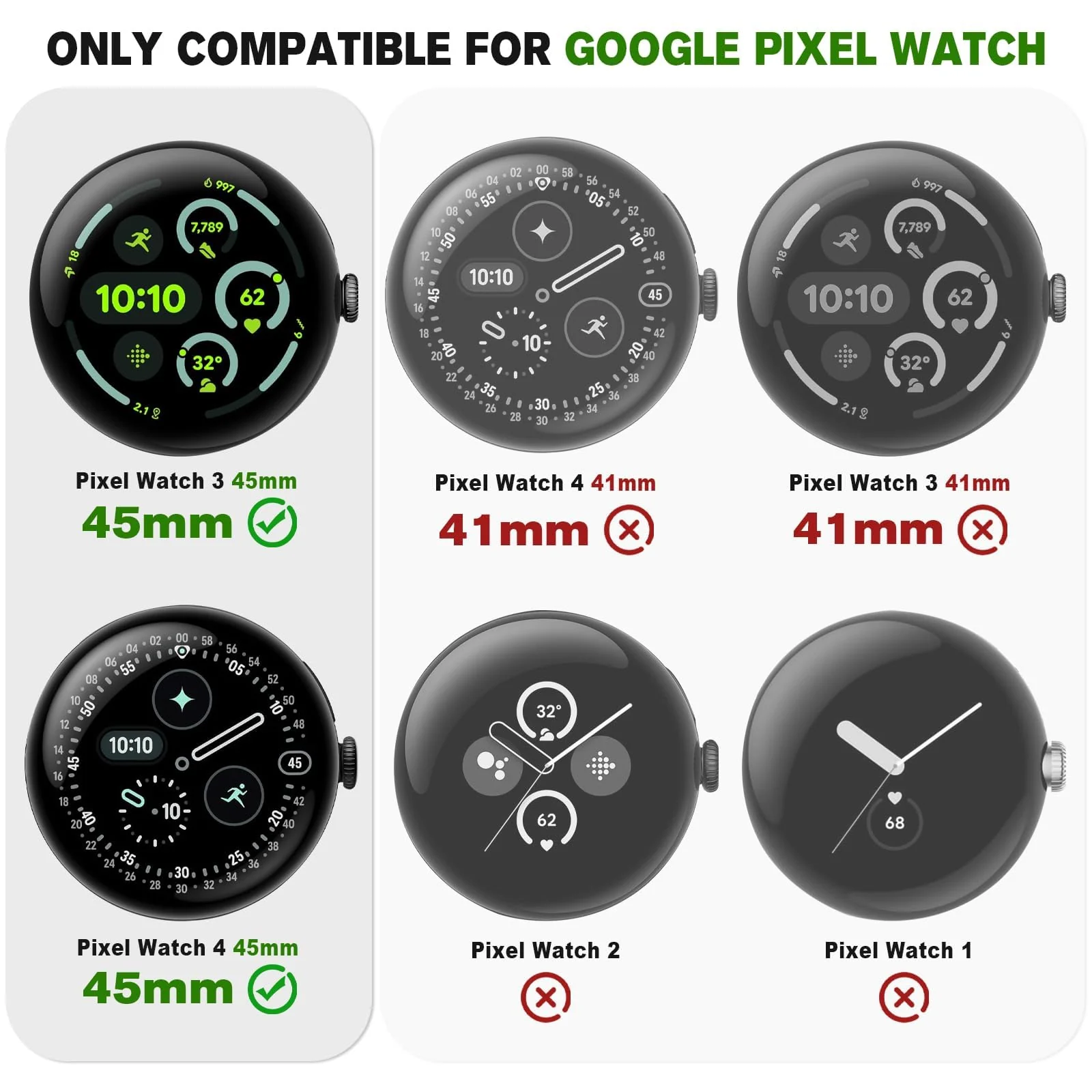 DL3 Mobilak Band Compatible with Google Pixel Watch 4/3 (45mm), Soft Silicone Sport Replacement Straps Bracelet for Google Pixel Watch 3 45mm/Pixel Watch 4 45mm - Black