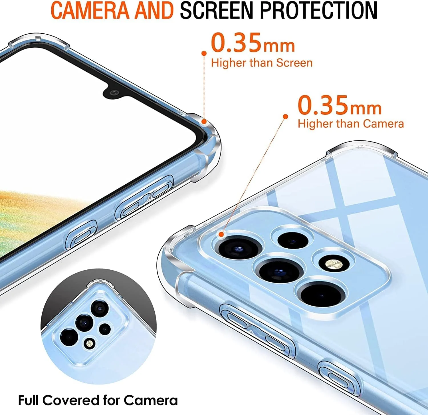 DL3 Mobilak Clear TPU Case for Samsung Galaxy A33 5G, Camera protection, Shock-absorbing protection, Scratch-resistant surface - Clear